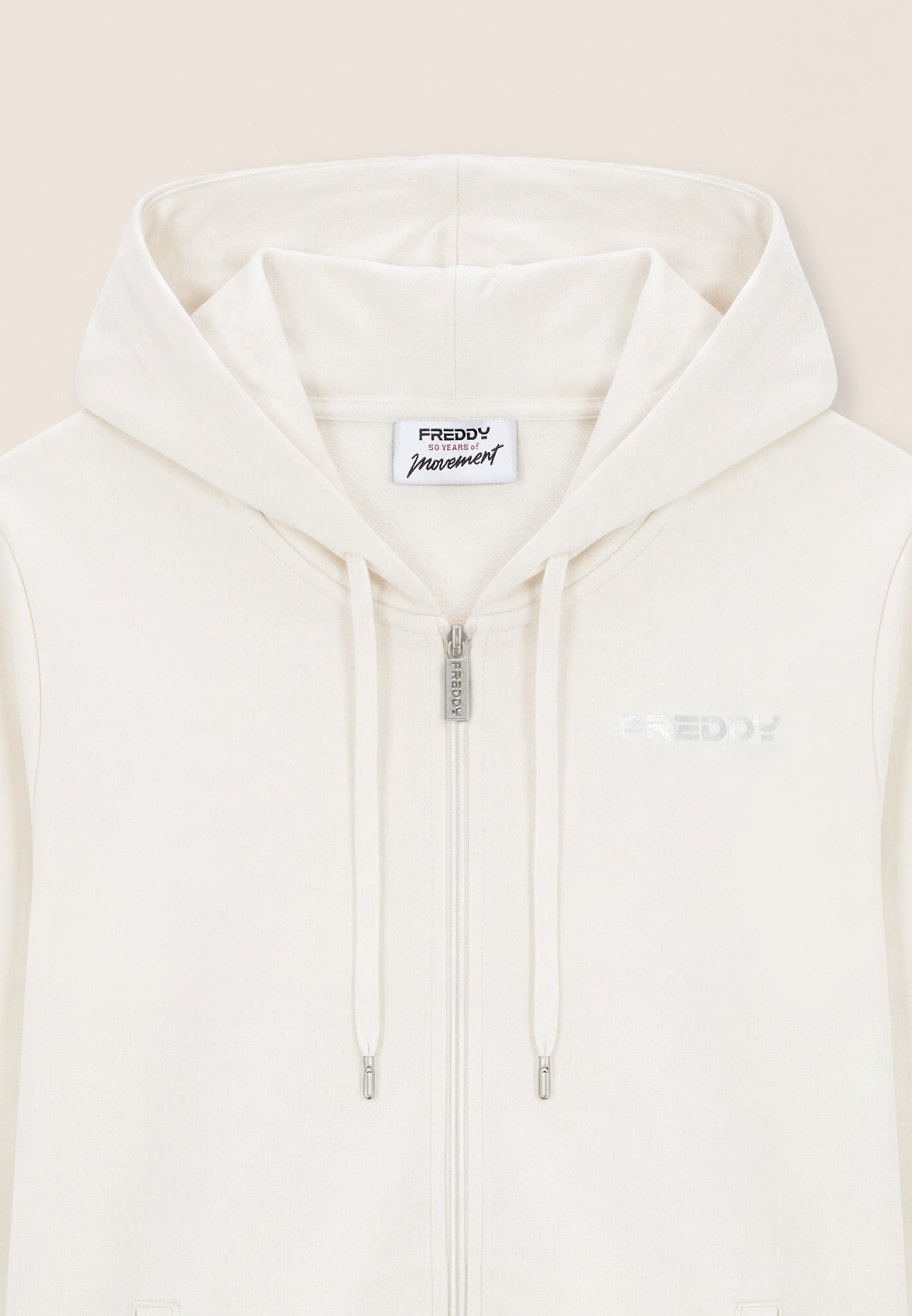 freddy-sweat-zip-capuche-lastiques-logot-s-sweat-garzato-soie-femme image 6