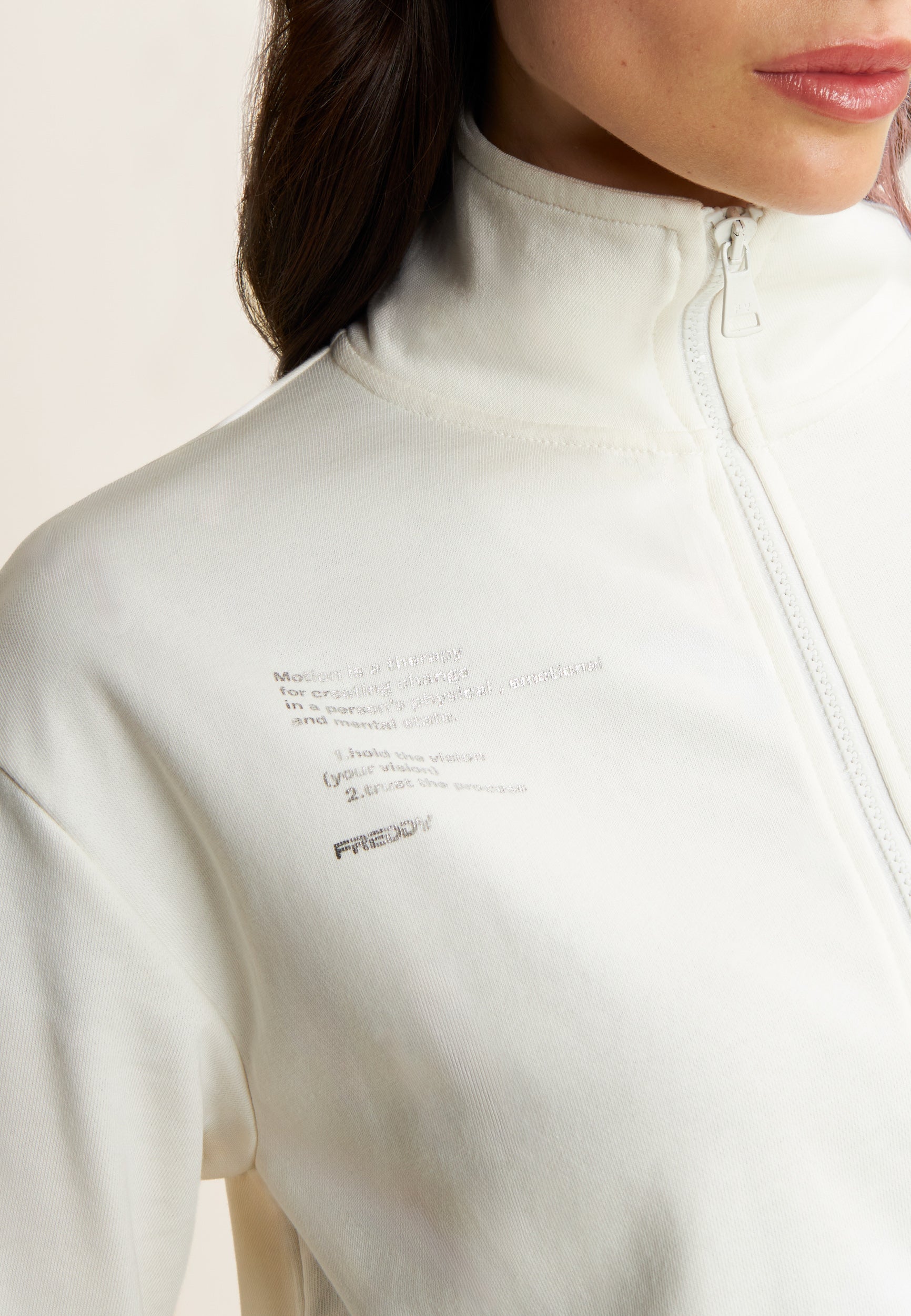 sweat-cropp-femme-freddy-zip-col-haut-french-terry image 5