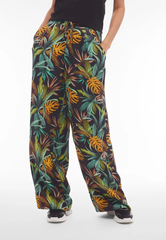 freddy-pantalon-culotte-large-en-viscose-imprim-tropical image 1