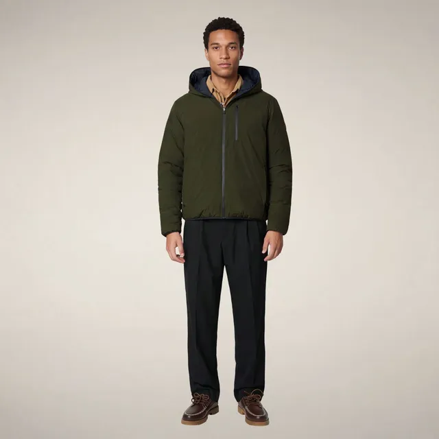save-the-duck-ezra-doudoune-homme-r-versible-vert-terra image 1