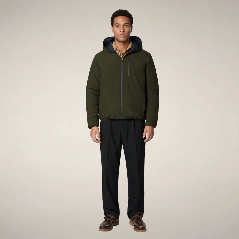 save-the-duck-ezra-doudoune-homme-r-versible-vert-terra image 1
