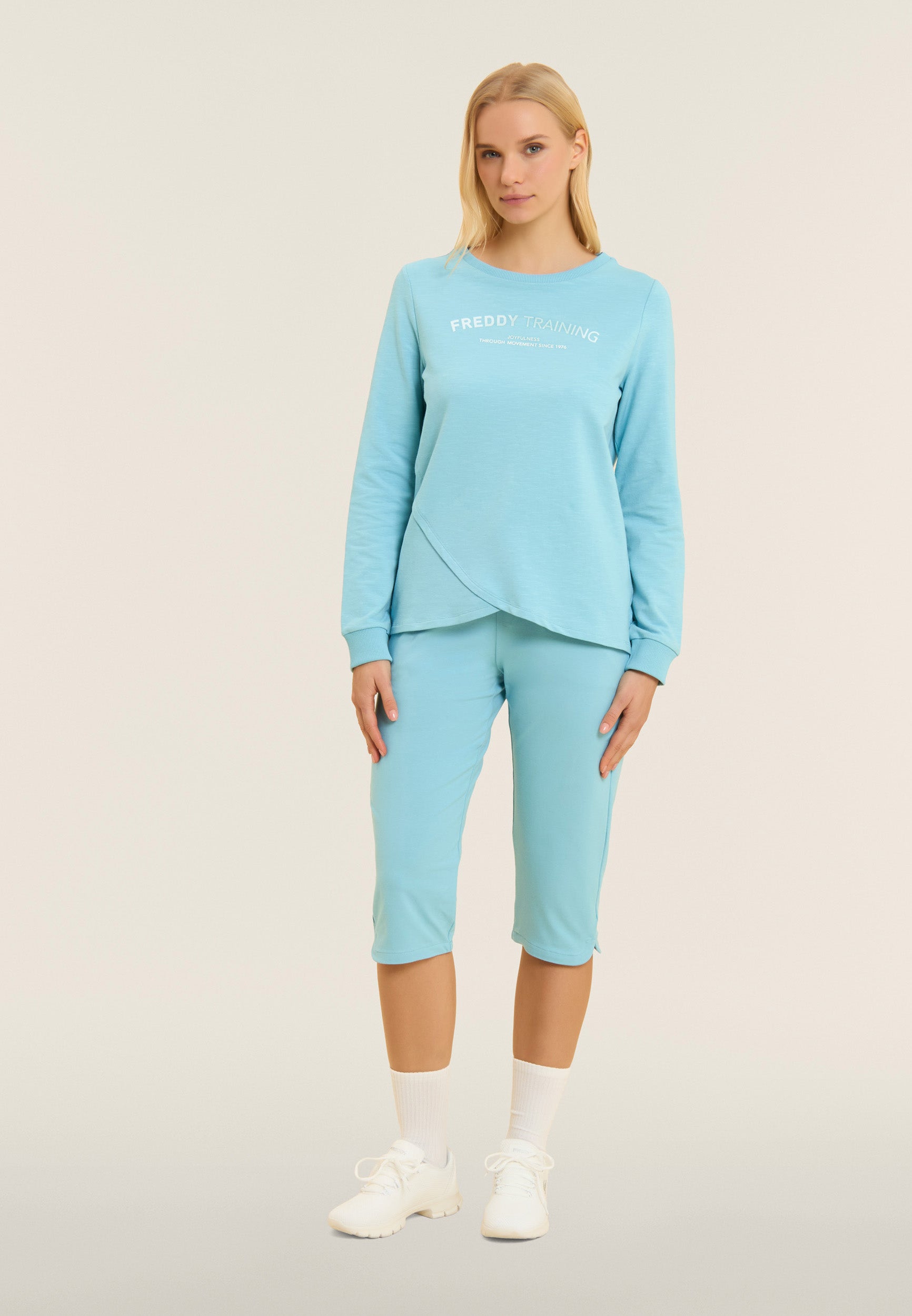 freddy-sweat-col-rond-effet-crois-french-terry-flamm-glitter image 2