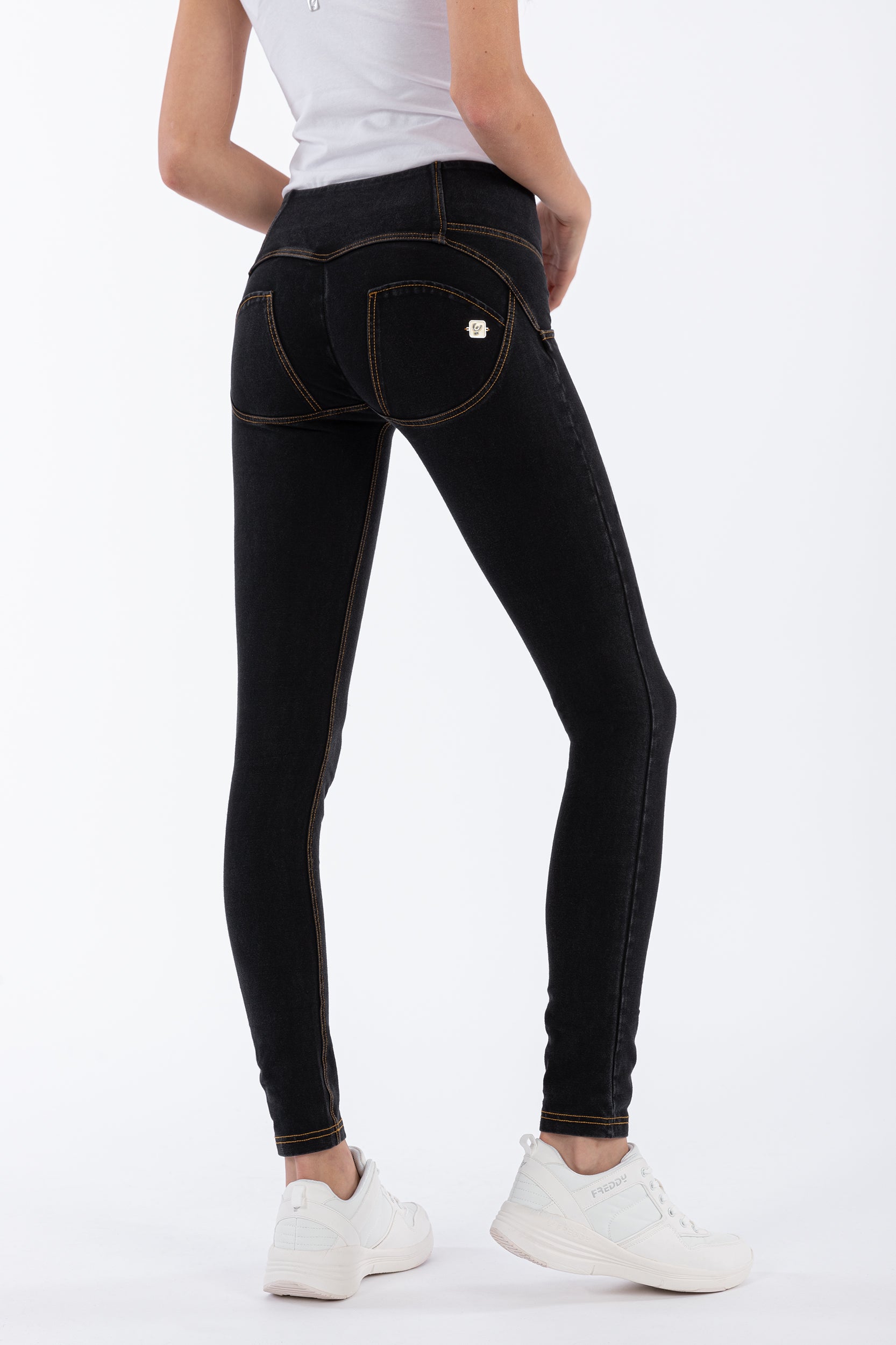 freddy-pantalon-wr-up-skinny-taille-moyenne-effet-jeans-denim-stretch image 1