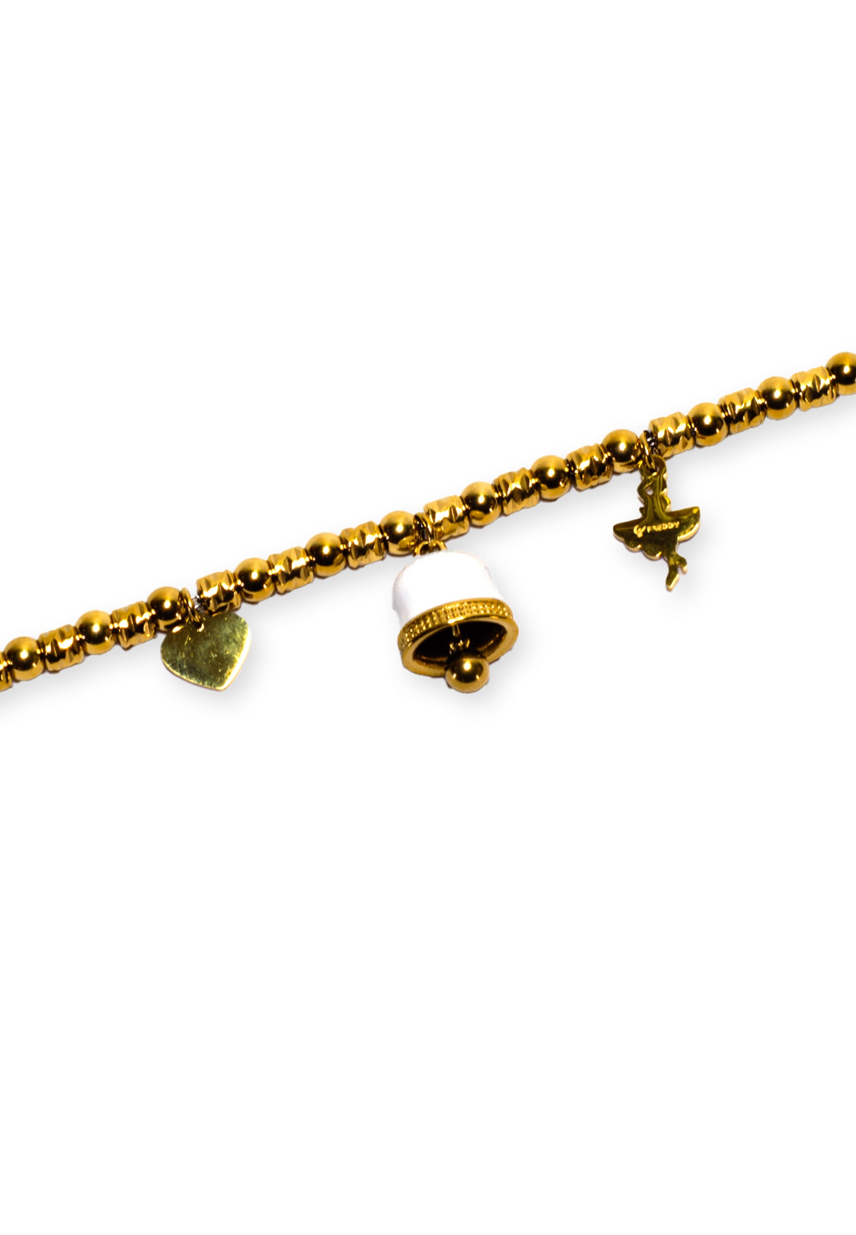 freddy-bracelet-charm-acier-gold-perles-blanc-strass image 3