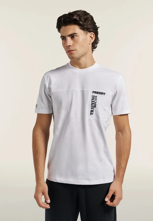 freddy-t-shirt-homme-coton-graphique-relief image 1
