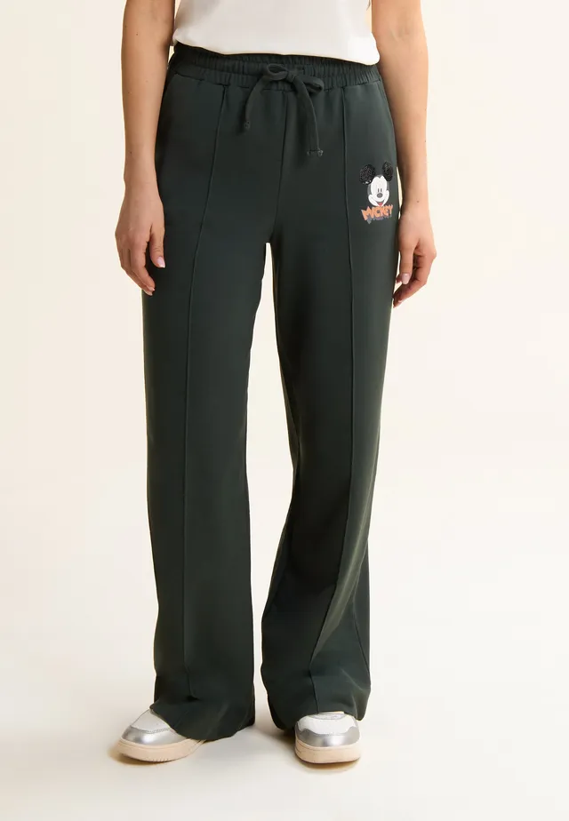 freddy-pantalon-de-sport-jambe-large-mickey-mouse-noir image 1