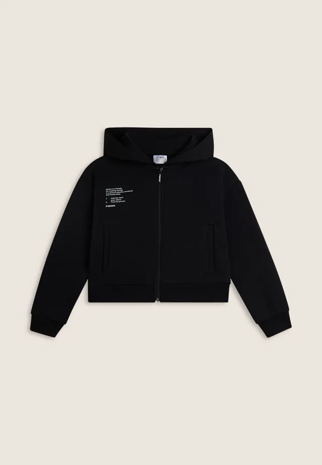 freddy-sweat-capuche-zipp-comfort-fit-petite-stampa image 1