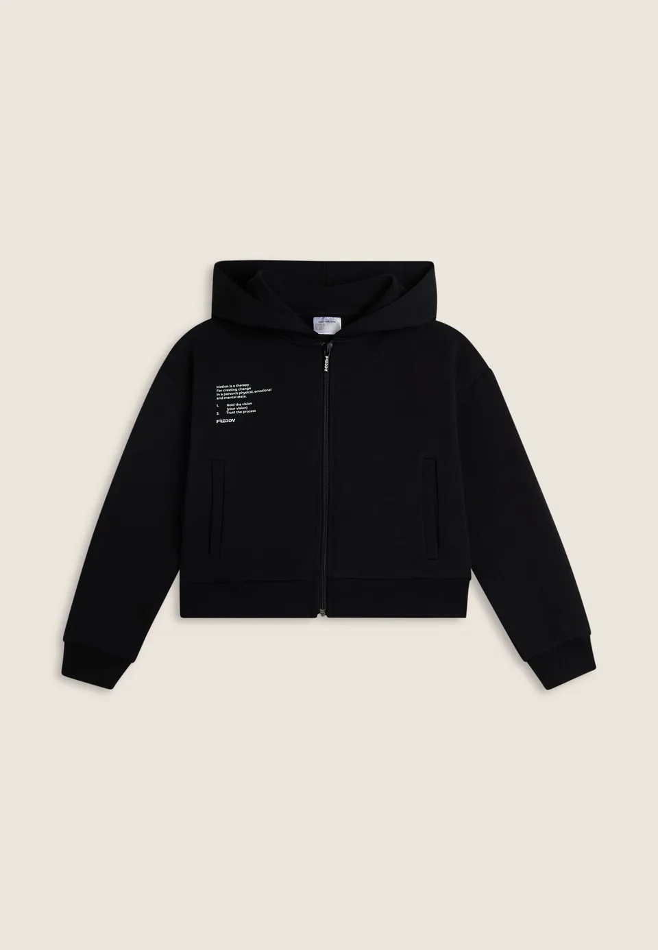 freddy-sweat-capuche-zipp-comfort-fit-petite-stampa image 1