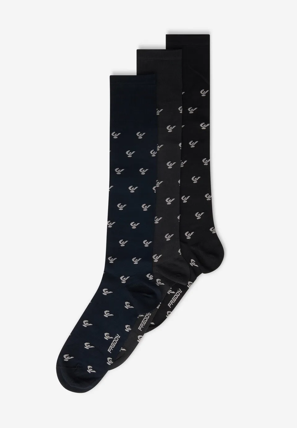 freddy-chaussettes-longues-logo-pack-3-paires-unisexe image 1