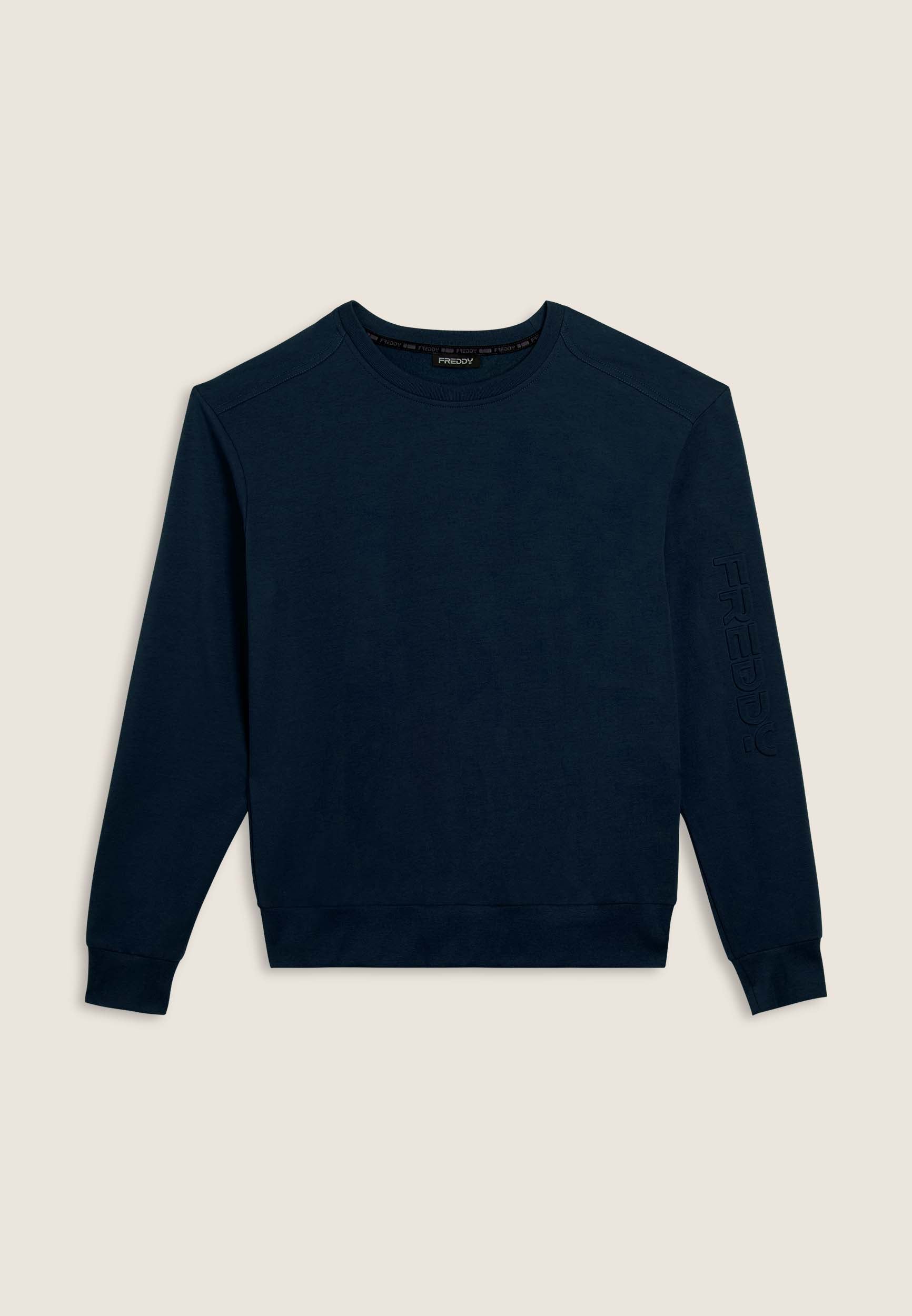 freddy-sweat-col-rond-homme-interlock-maxi-logo-manche image 1