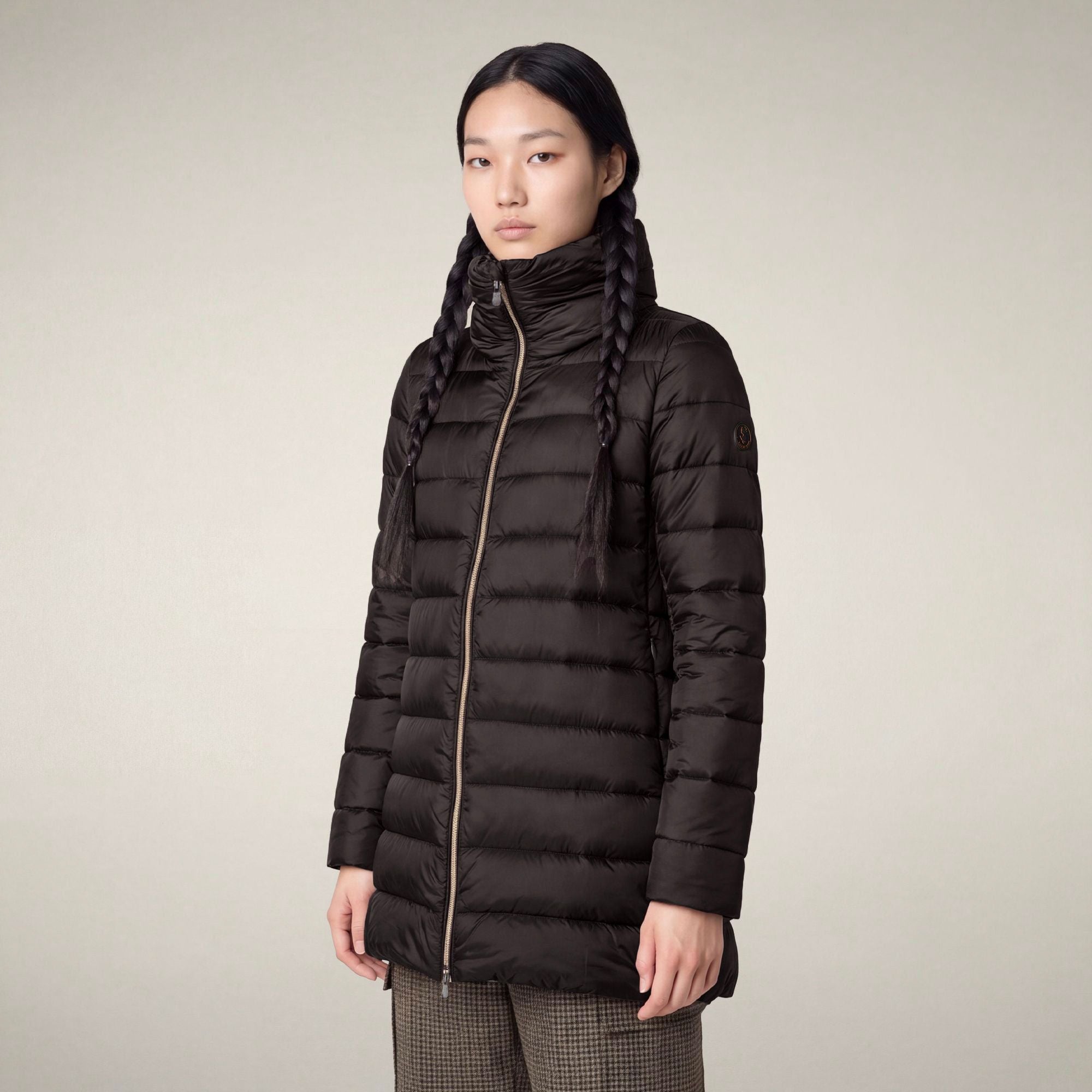 save-the-duck-lydia-piumino-long-femme-marron-noir image 5