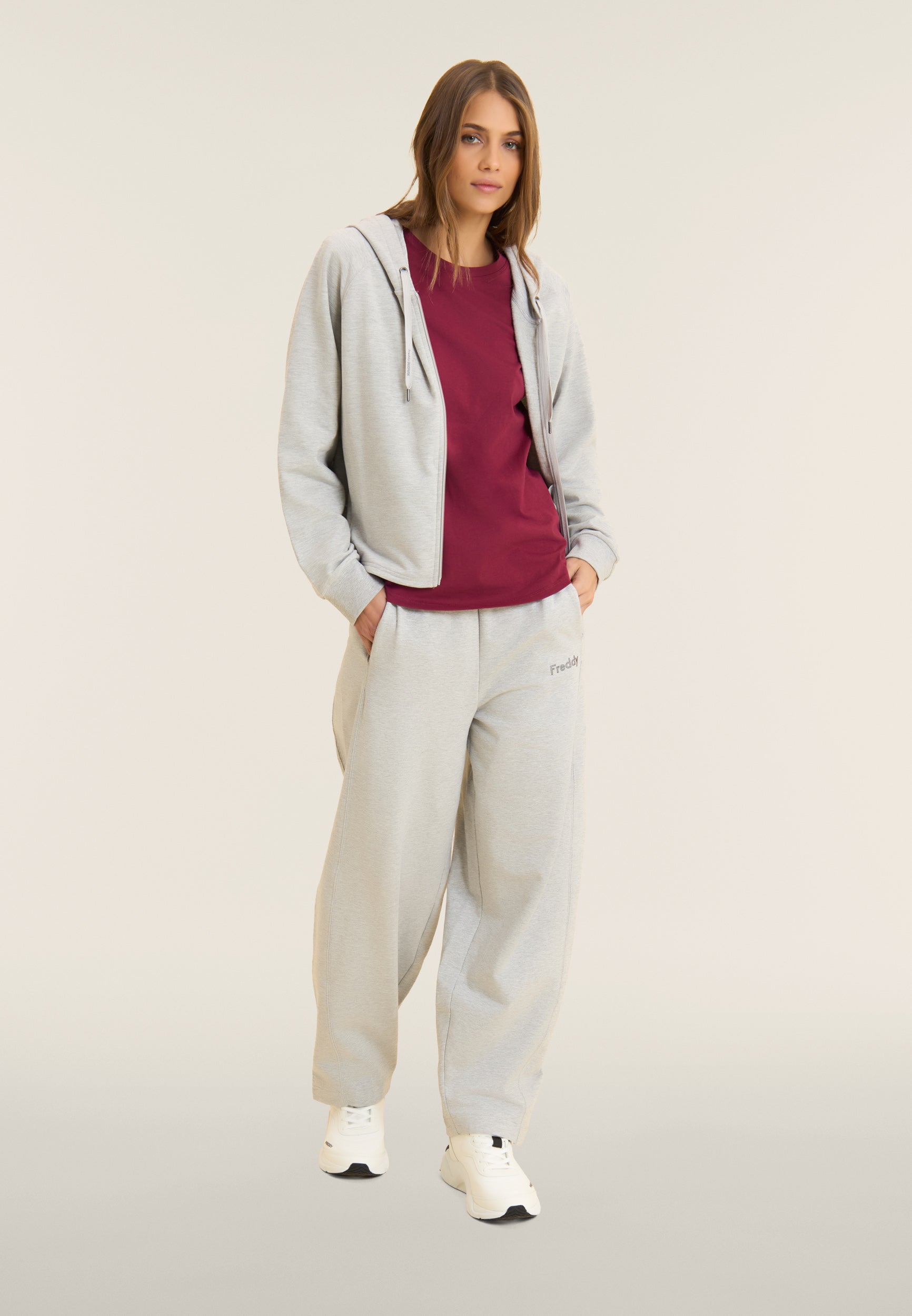 freddy-sweat-femme-boxy-cropped-m-lang-zip-capuche image 2