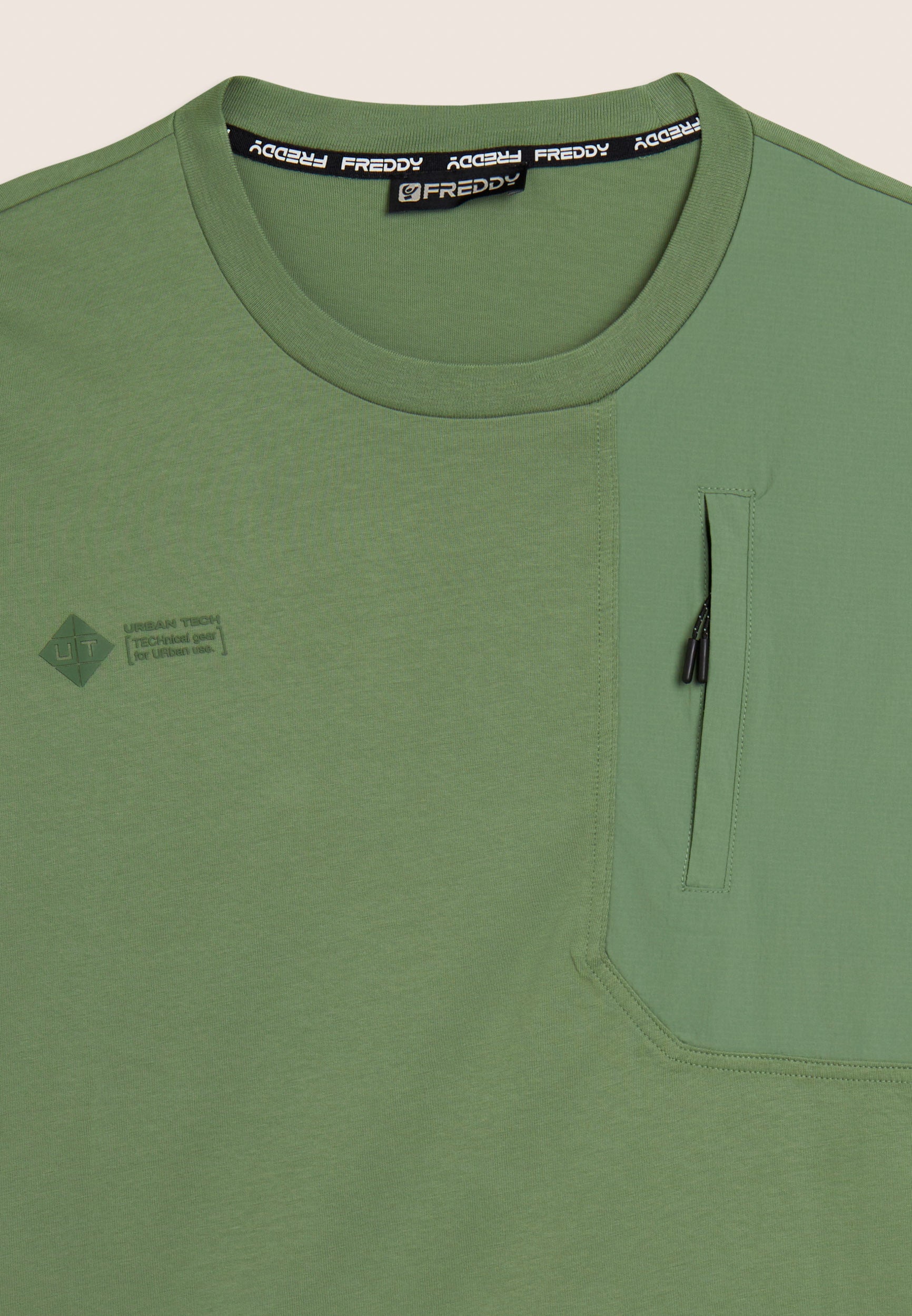 freddy-t-shirt-comfort-taschino-zip-coton-jersey-rip-stop image 7