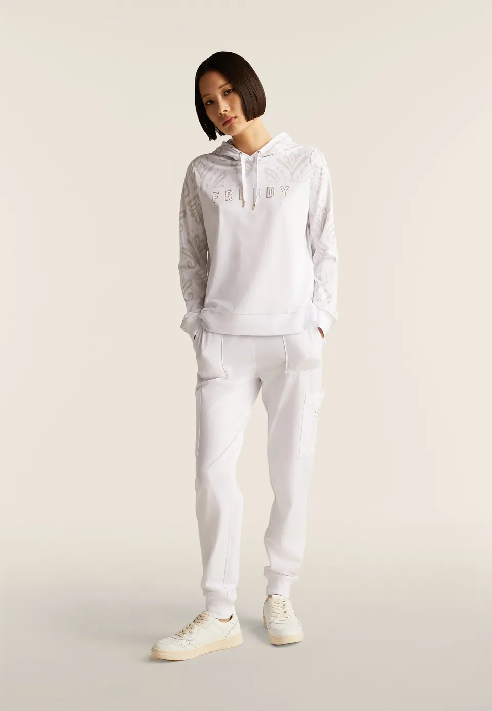 freddy-pantalon-sport-bande-taille-florale-training-femme image 1