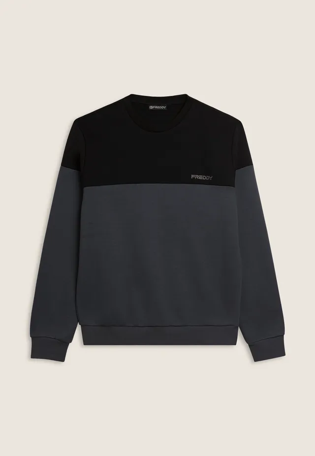 freddy-sweat-col-rond-colour-block-paules-contrast-es-homme image 1