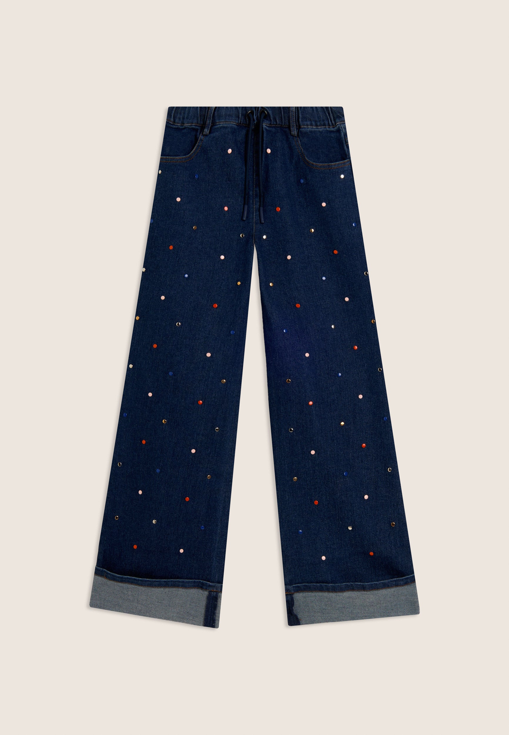 freddy-jean-junior-flare-wide-leg-strass-multicolore image 1