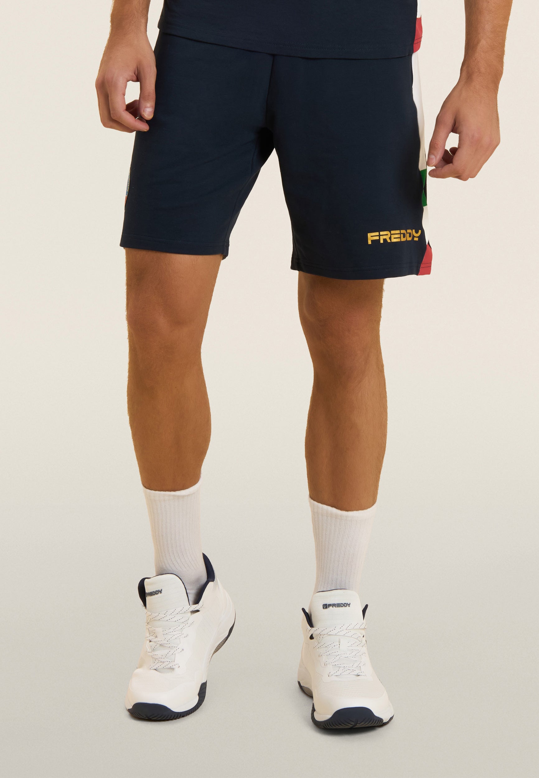 freddy-short-homme-italia-fgi-french-terry-bicolore-bleu image 1