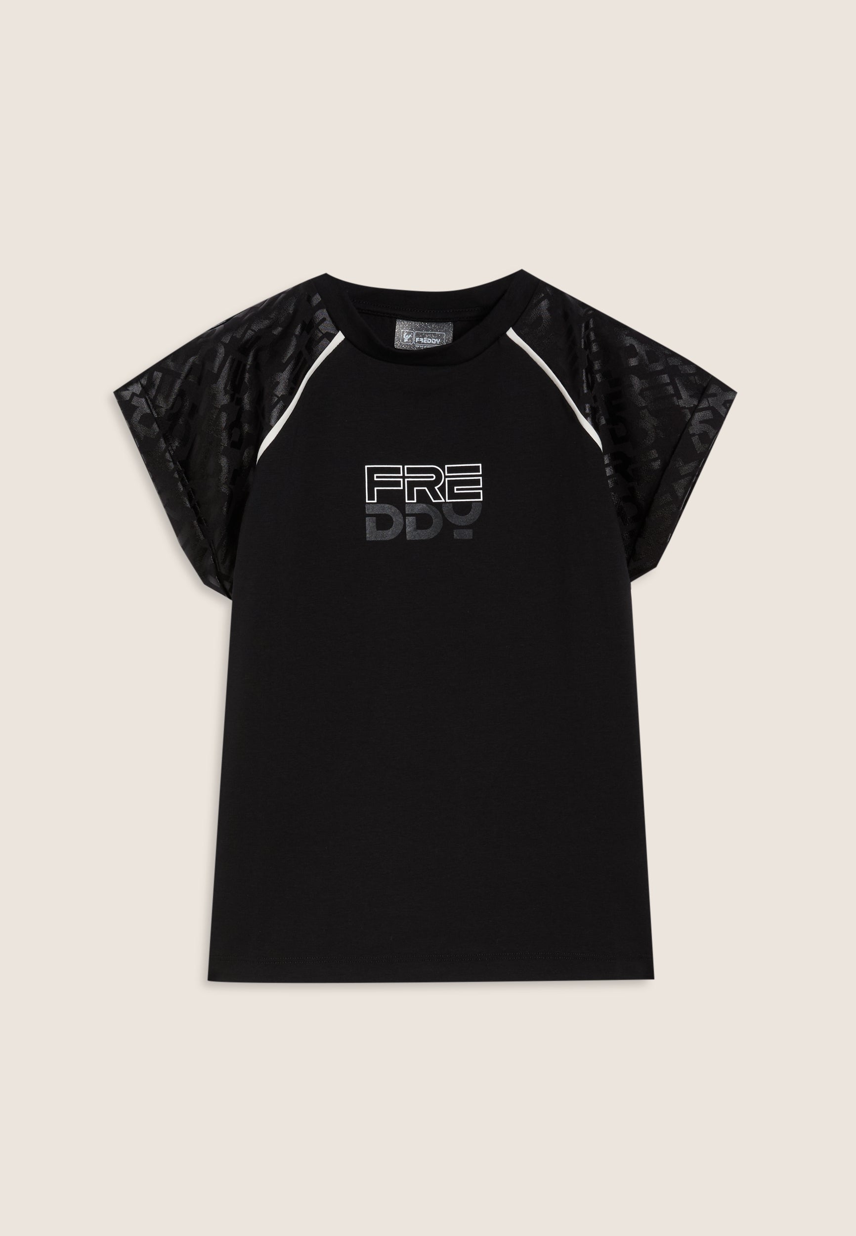 freddy-t-shirt-fille-manches-raglan-logo-brillant image 1
