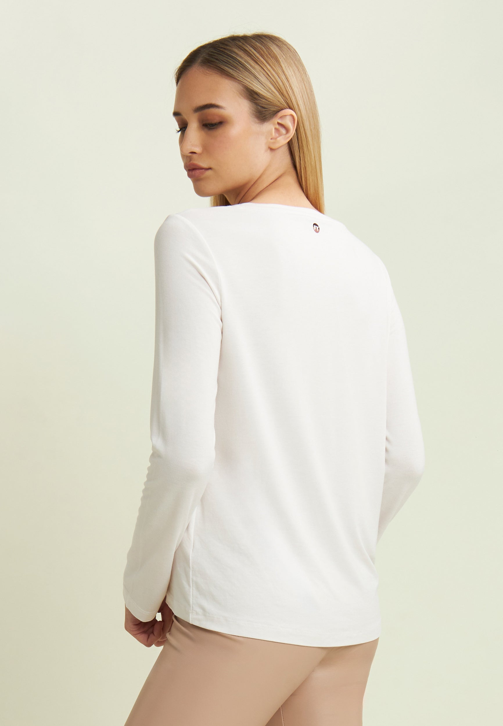 t-shirt-femme-freddy-manches-longues-logo-strass image 2
