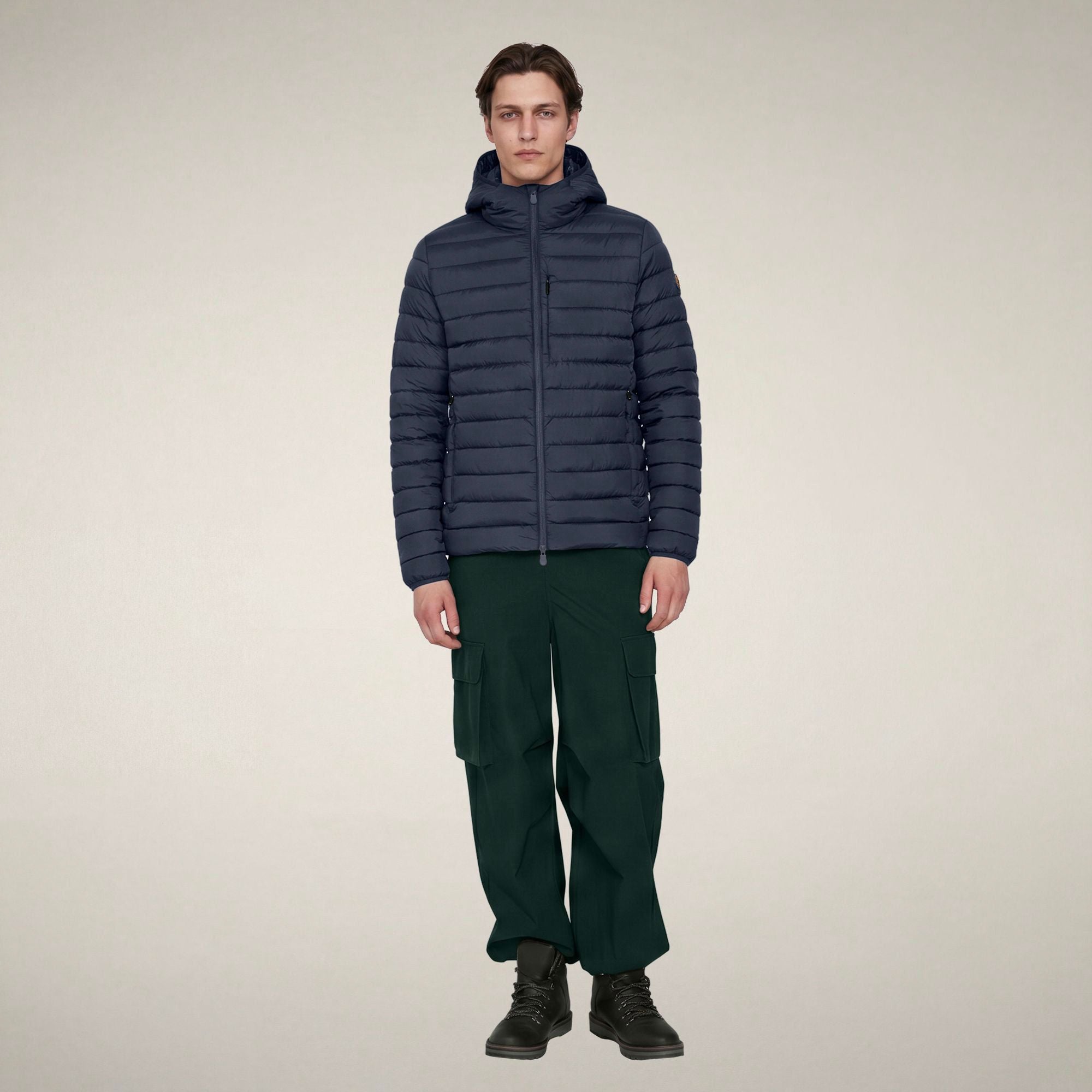 save-the-duck-juncus-doudoune-homme-bleu-noir-recycl-e-capuche image 1