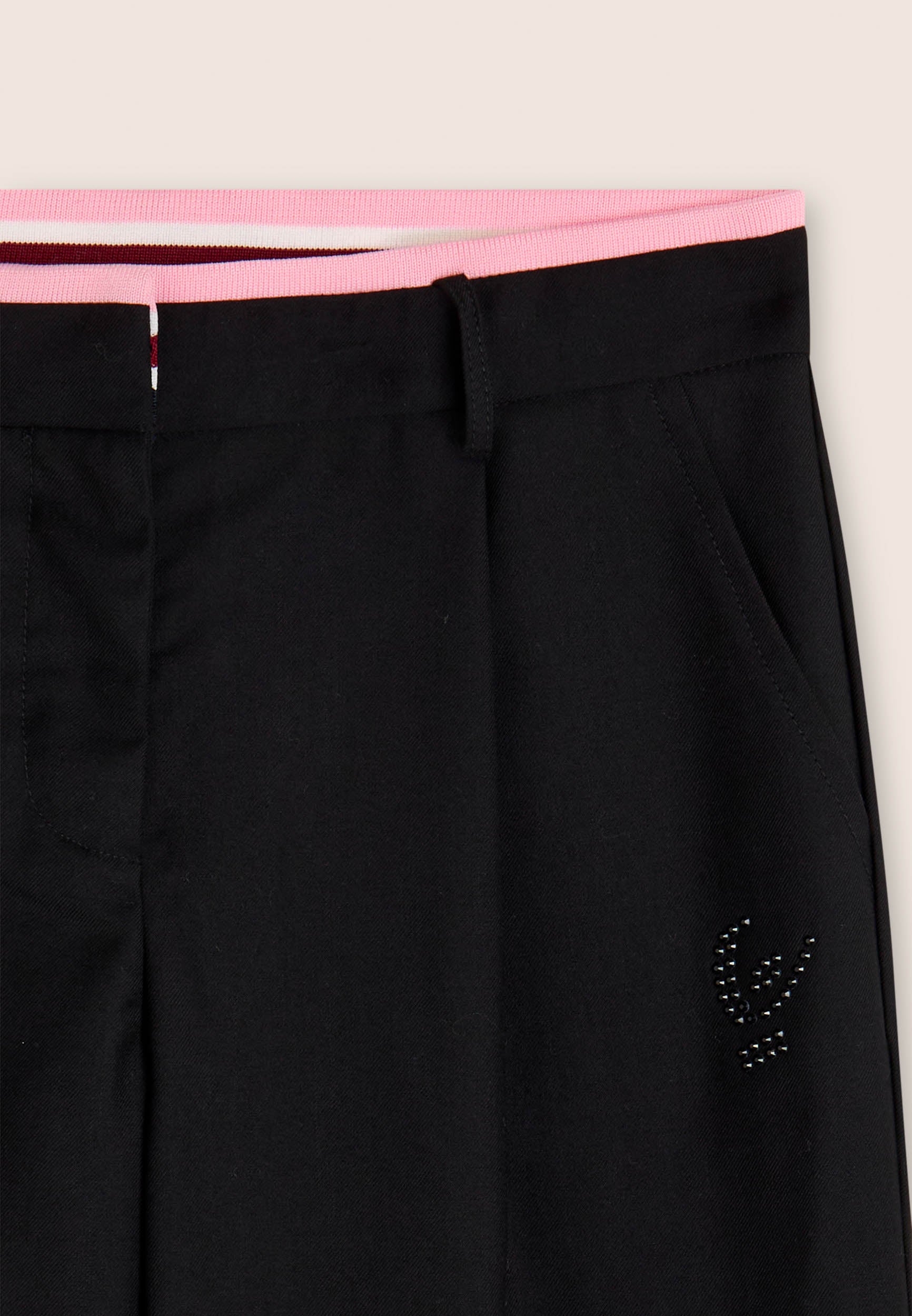 freddy-pantalon-fille-wide-leg-coton-strass-rayures image 3