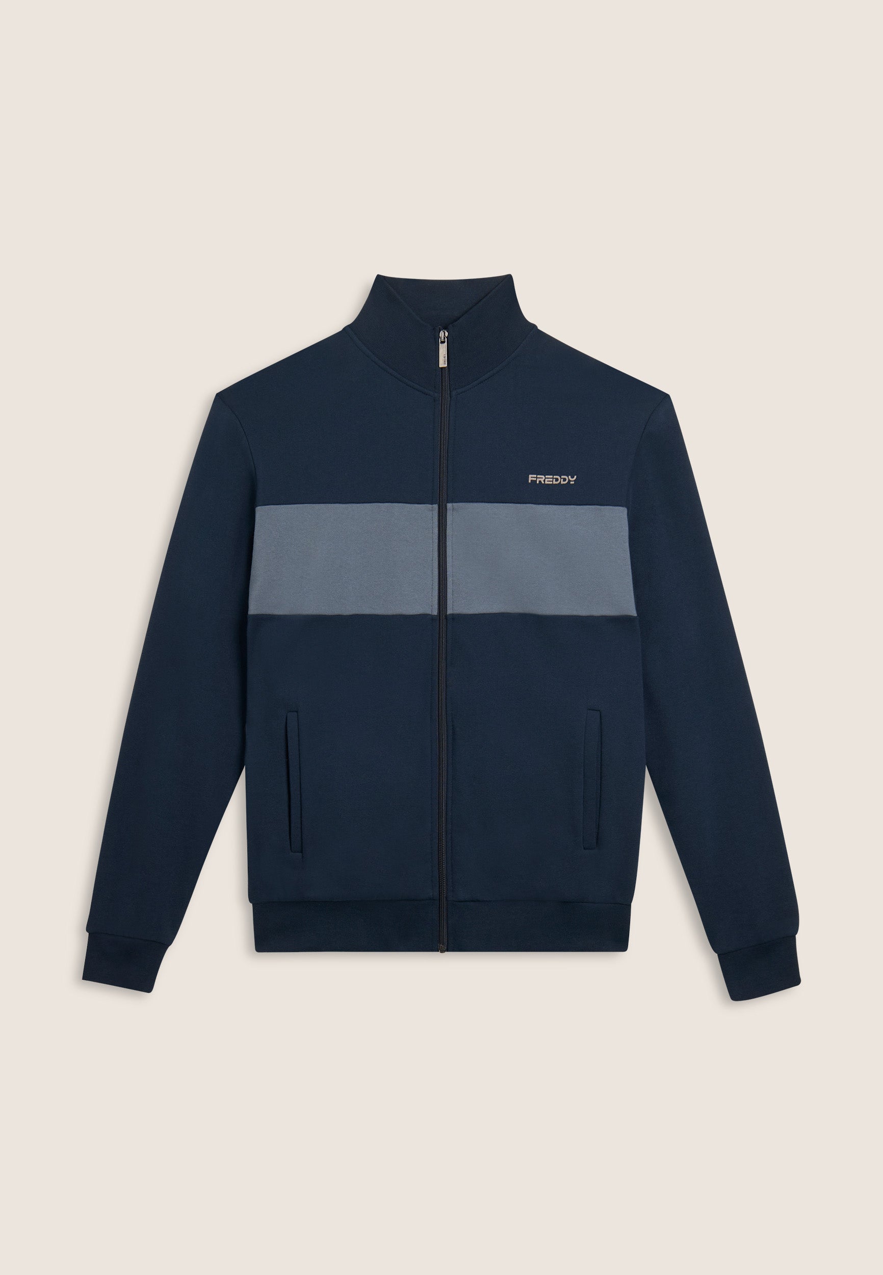 freddy-sweat-full-zip-homme-bande-contrast-e-coton image 5