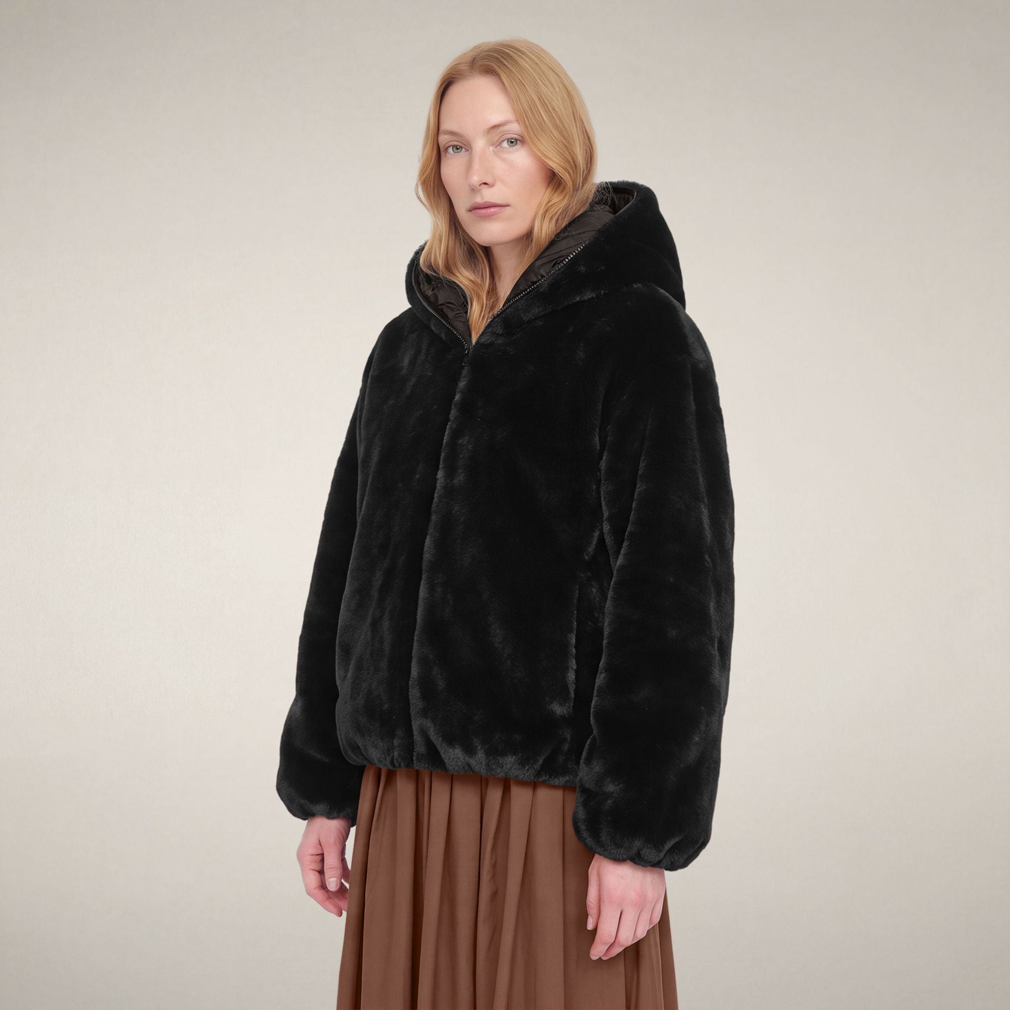 save-the-duck-laila-veste-r-versible-femme-noire-fourrure image 5