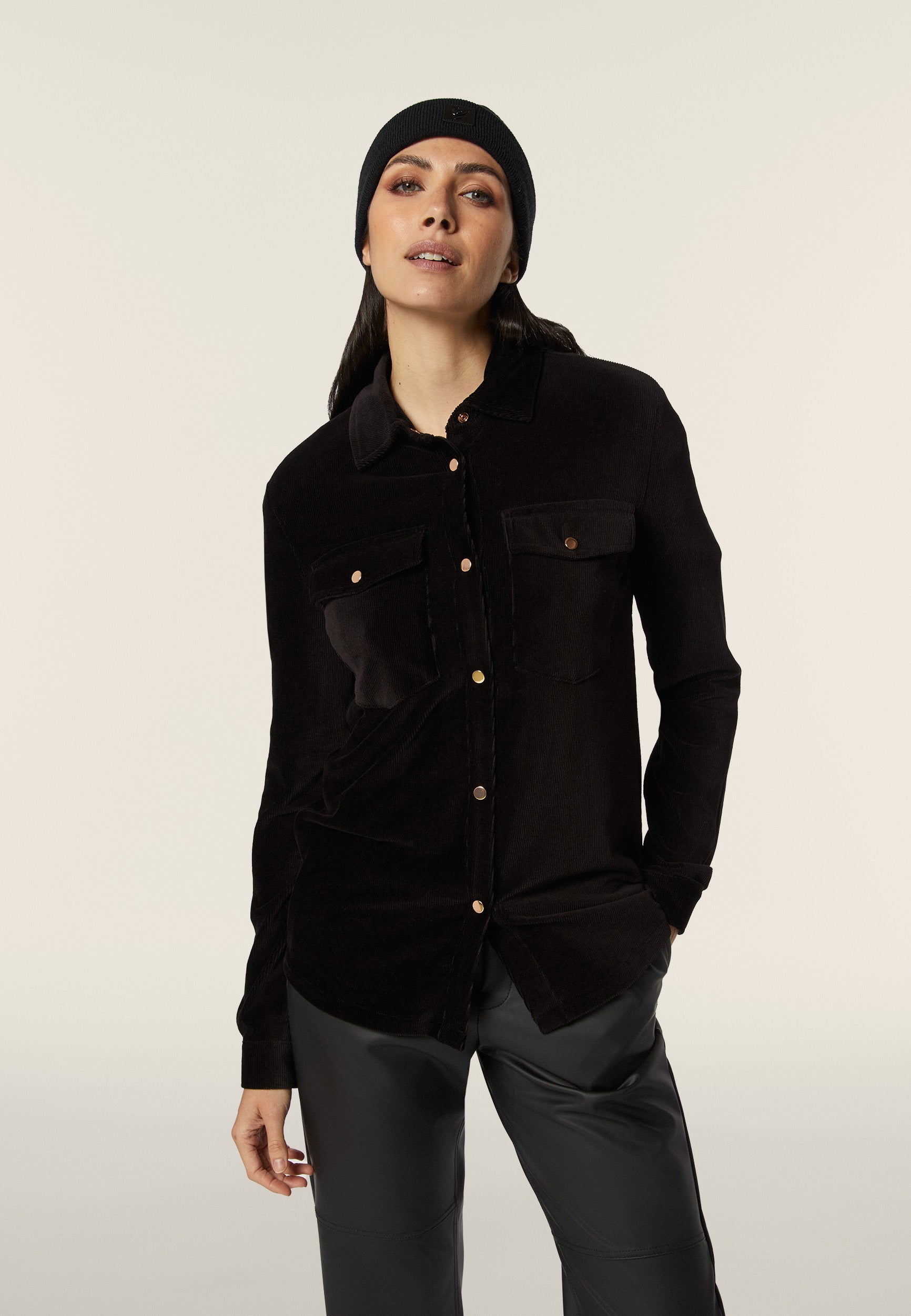 freddy-chemise-comfort-fit-velours-mille-raies-poches-poitrine image 1