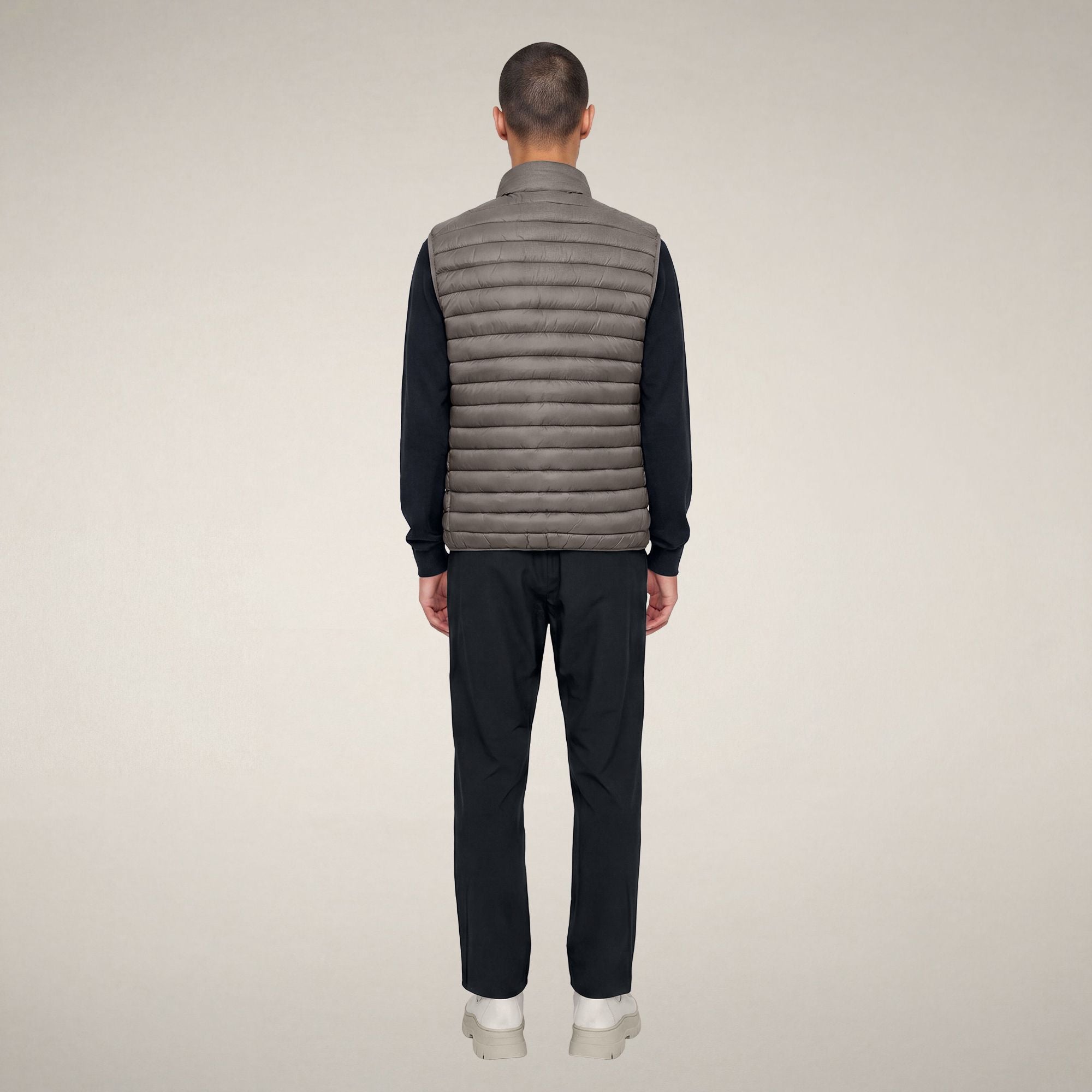 save-the-duck-gilet-homme-adam-gris-canon-de-fusil image 2