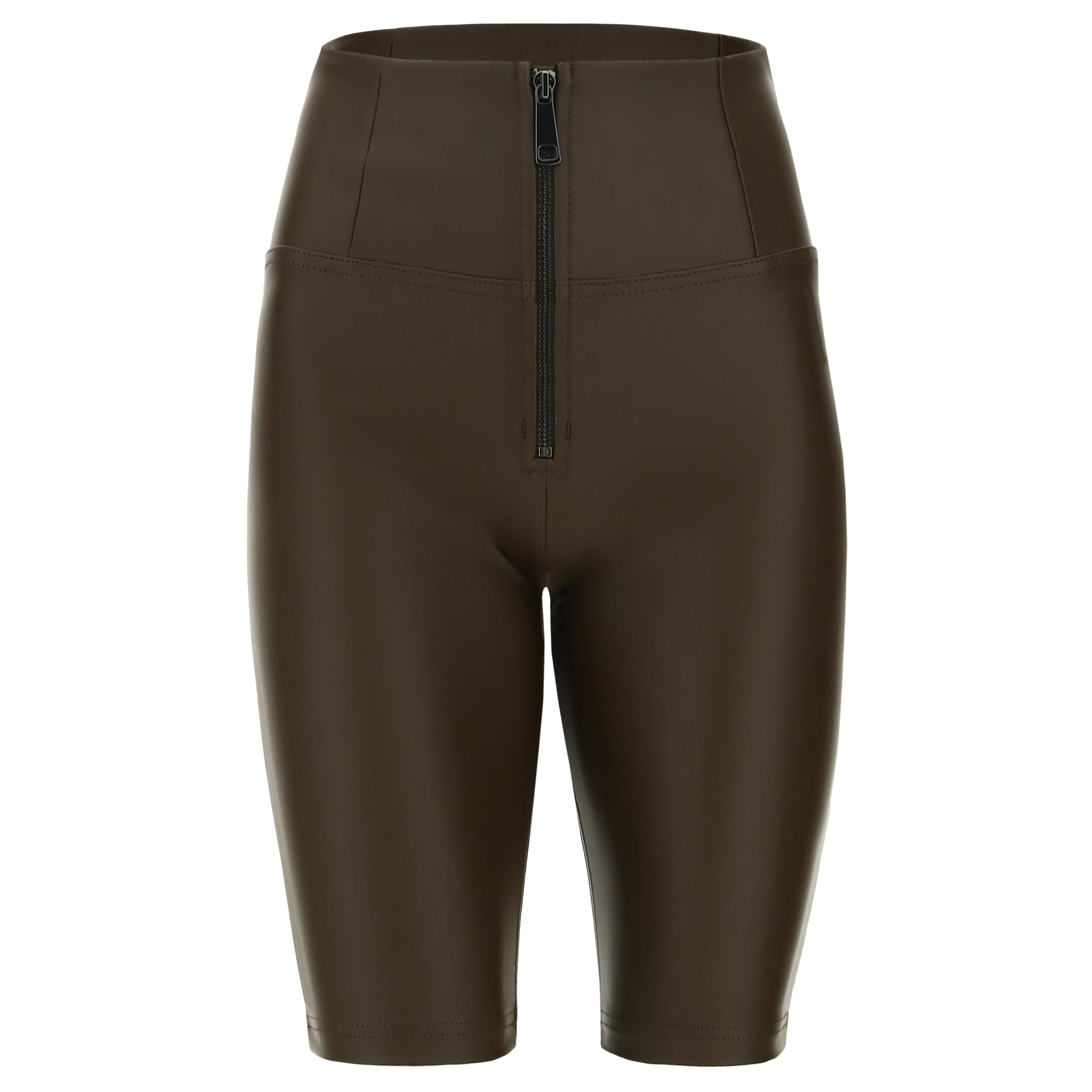 freddy-wr-up-pantalon-biker-simili-cuir-taille-haute-zip image 2