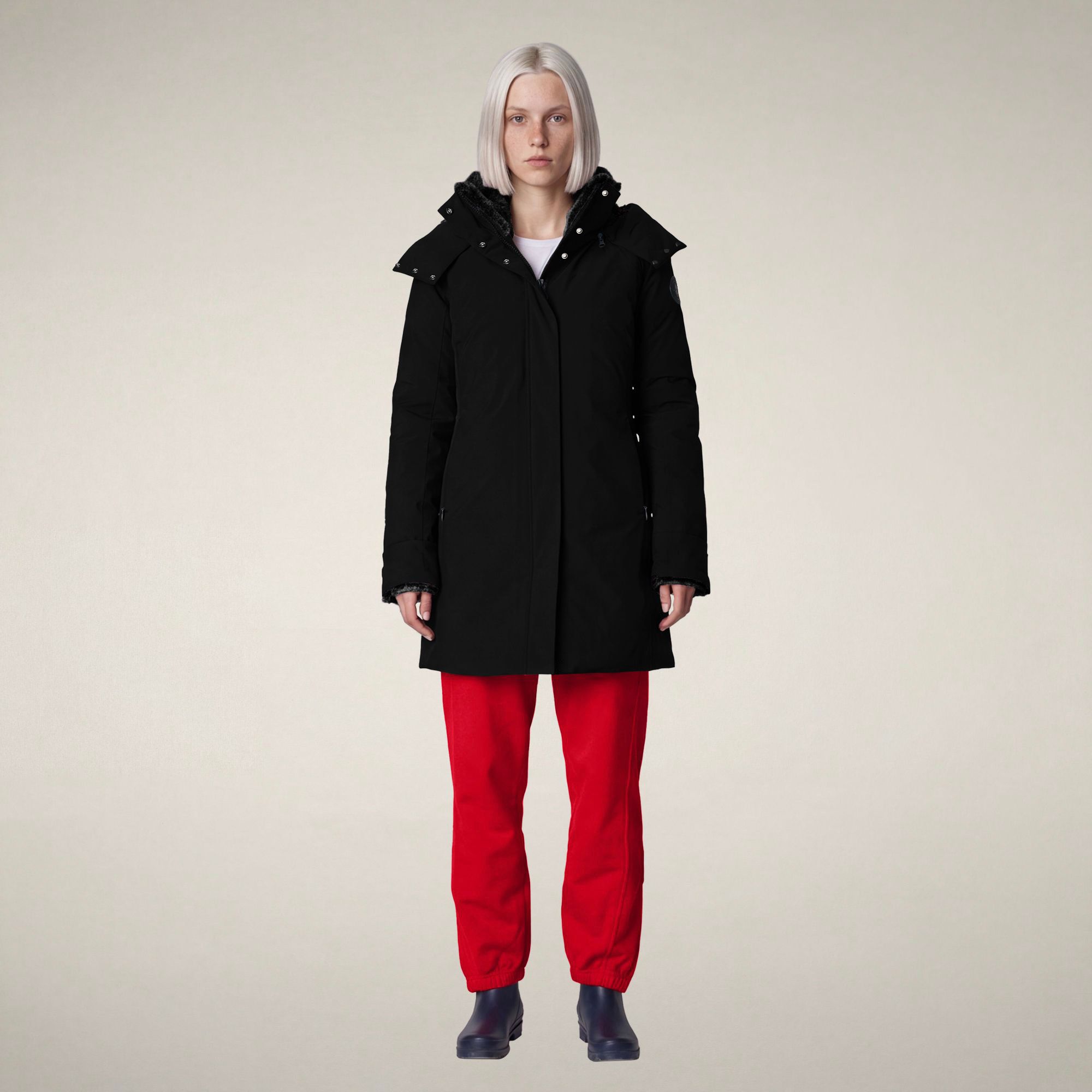 save-the-duck-samantah-parka-femme-noir image 1