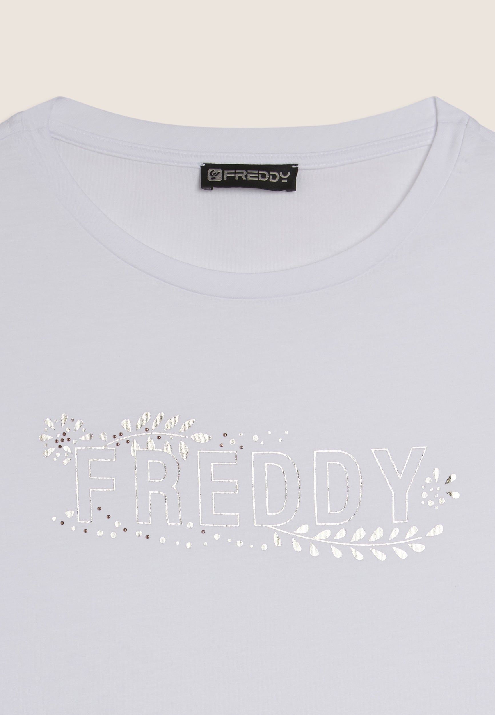 freddy-t-shirt-manches-courtes-femme-fleurs-et-clous image 7