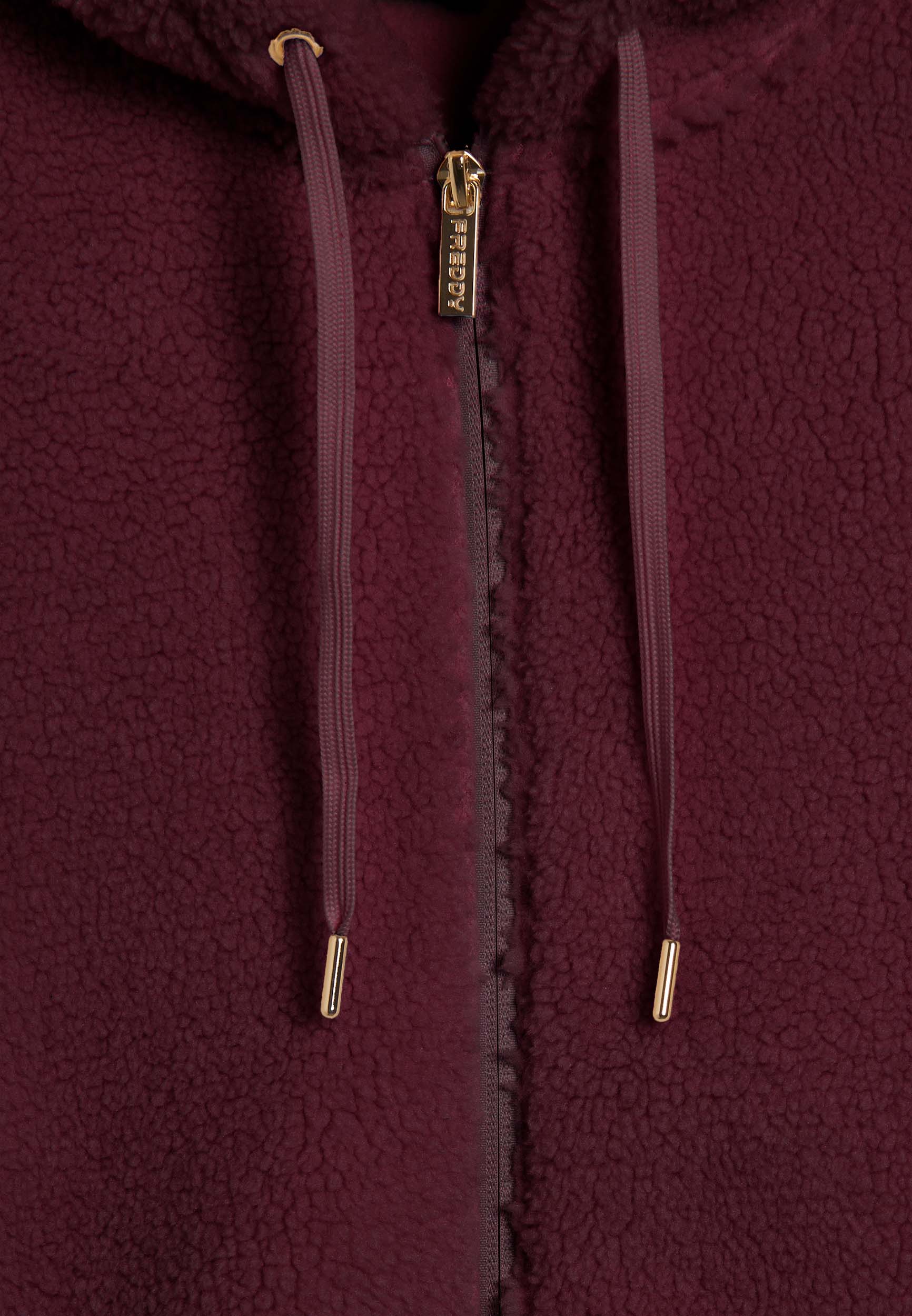freddy-veste-femme-sherpa-polaire-capuche-zip-dor image 8