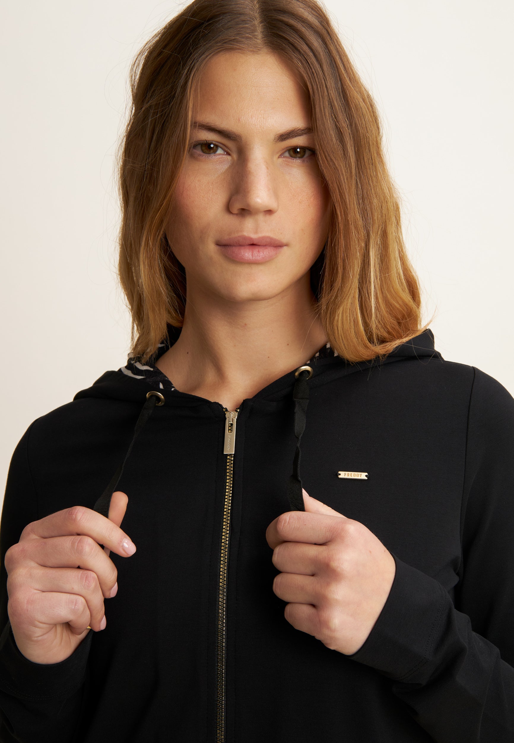 freddy-sweat-femme-capuche-zip-animalier image 4