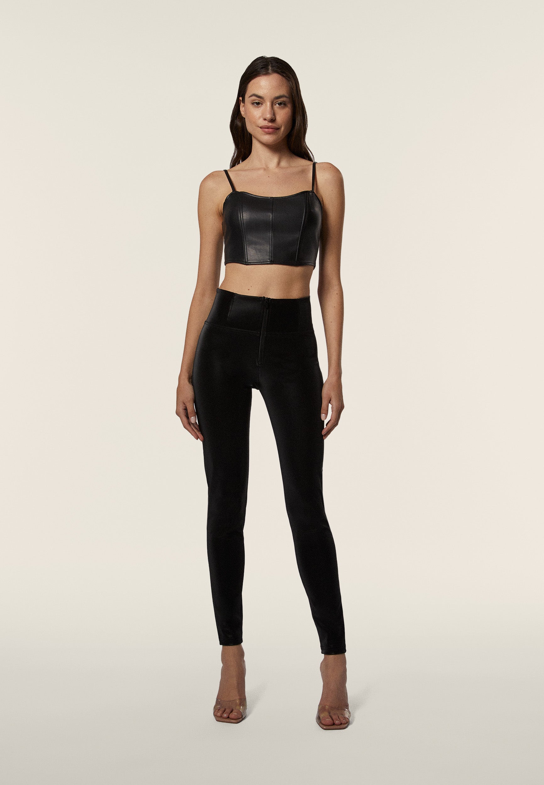 pantalon-freddy-wr-up-effet-cuir-brillant-taille-haute image 2