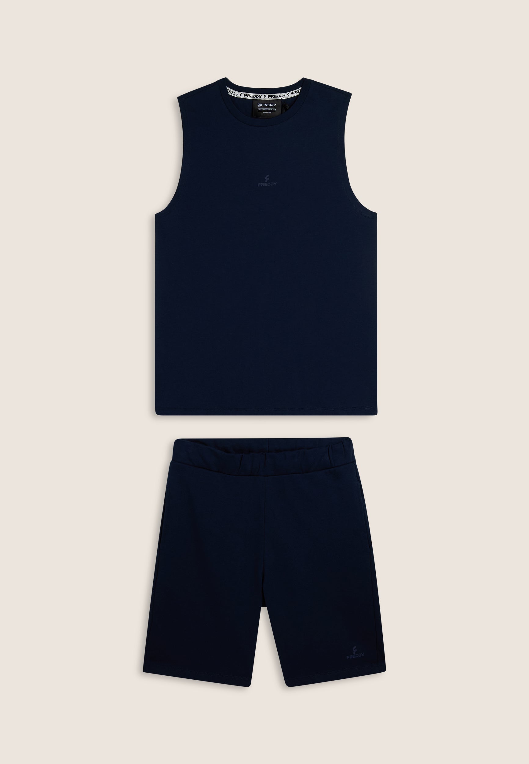 freddy-ensemble-sport-coton-top-sans-manches-bermuda image 4