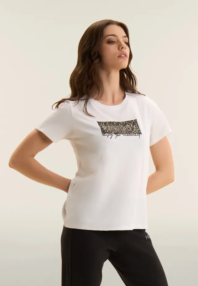freddy-t-shirt-leopard-borchie-t-shirt-coton-supima-regular image 1