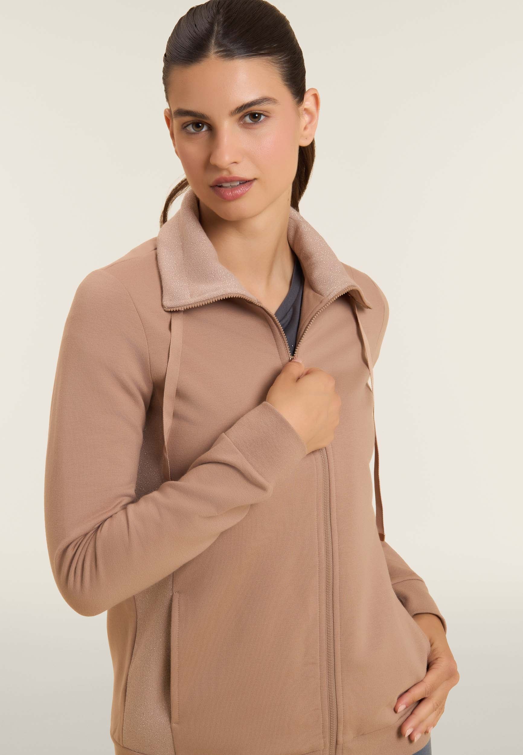 freddy-felpa-full-zip-femme-col-haut-inserts-m-lange-lurex image 4