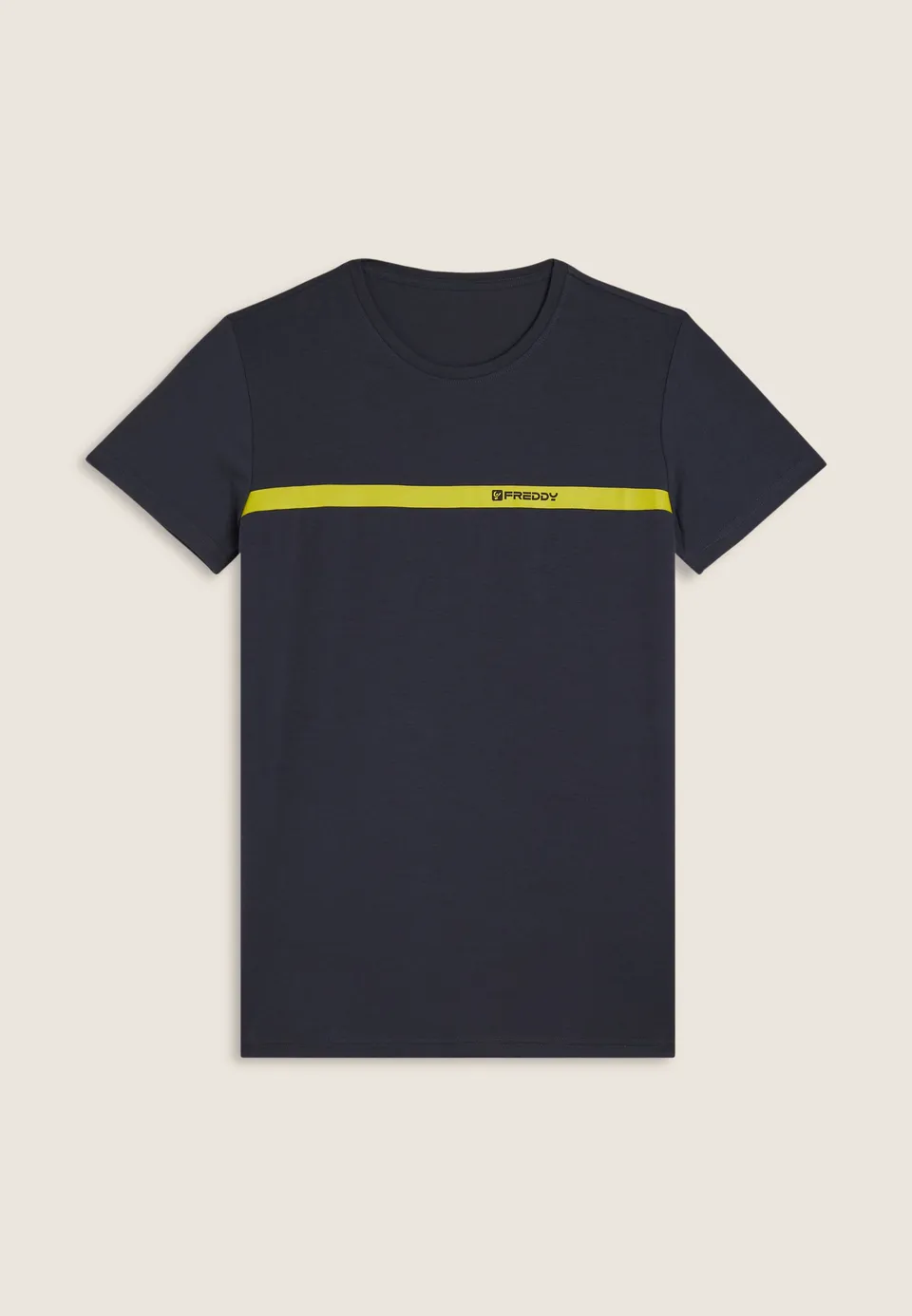 freddy-t-shirt-homme-regular-bande-contrast-e-logo image 1