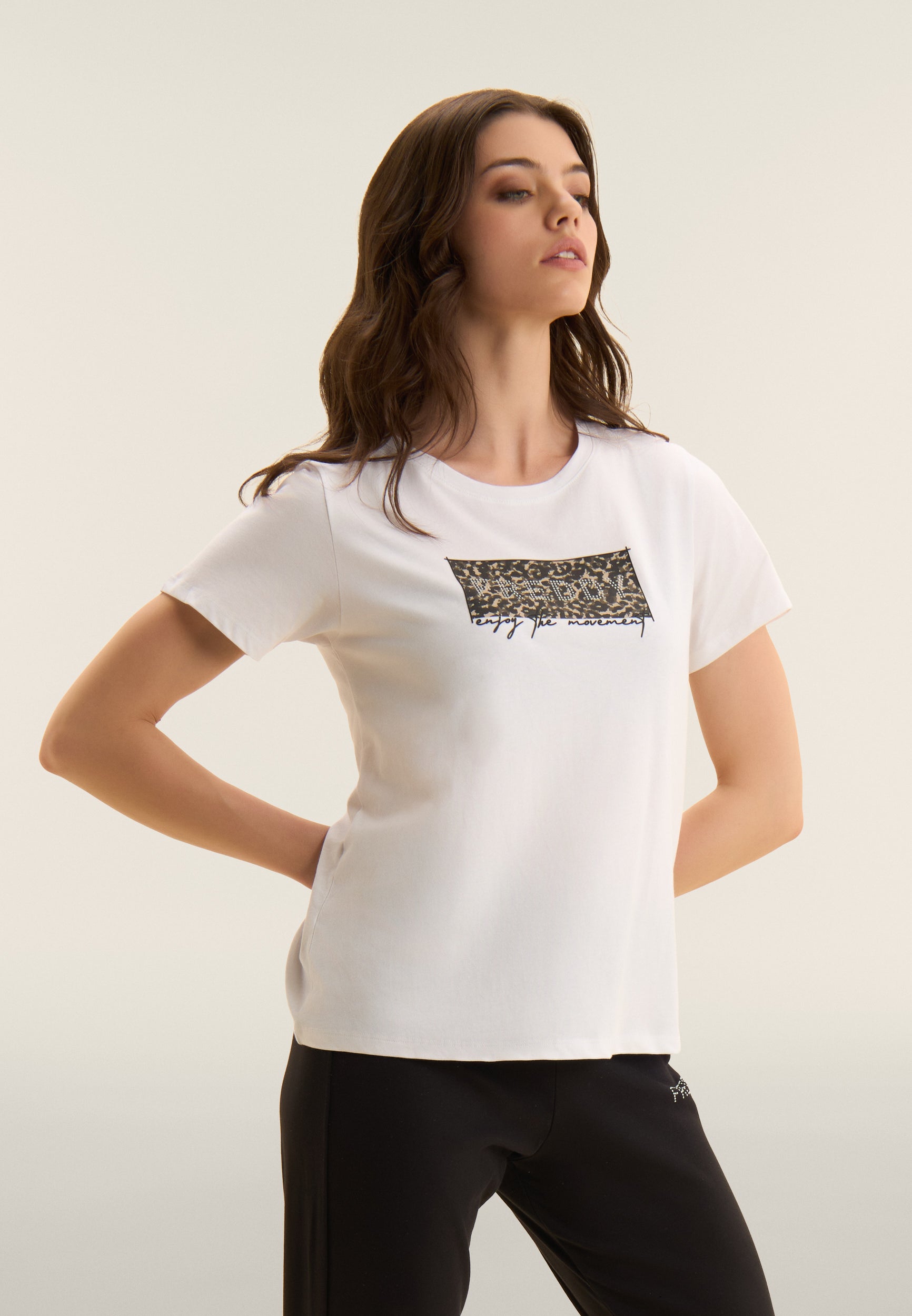 freddy-t-shirt-leopard-borchie-t-shirt-coton-supima-regular image 1