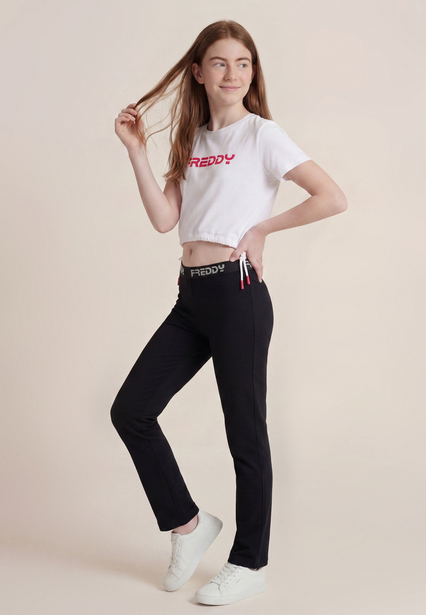 freddy-t-shirt-cropped-fille-cordon-r-glable-jersey image 2
