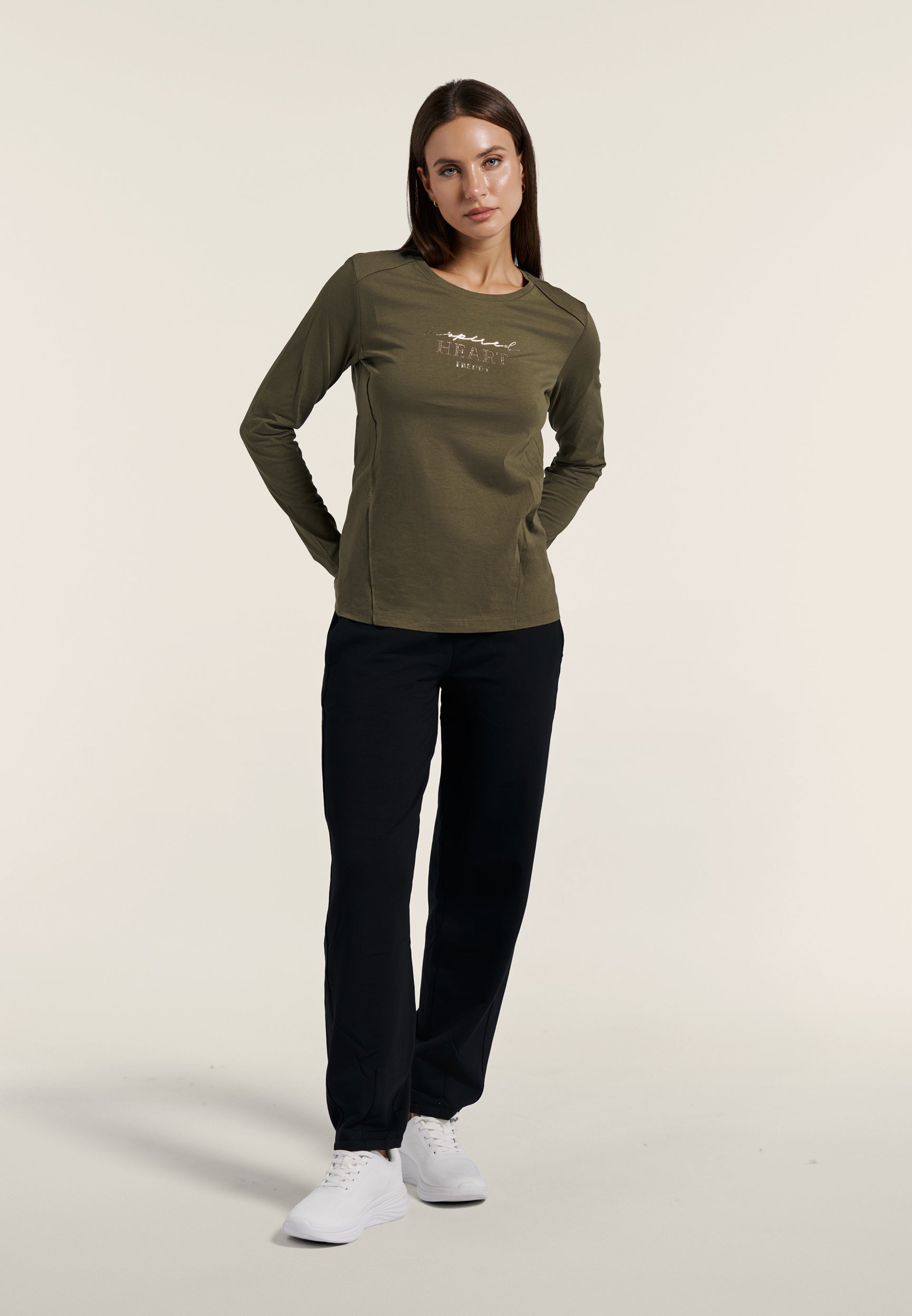 freddy-t-shirt-manches-longues-femme-inspired-heart-or-strass image 2