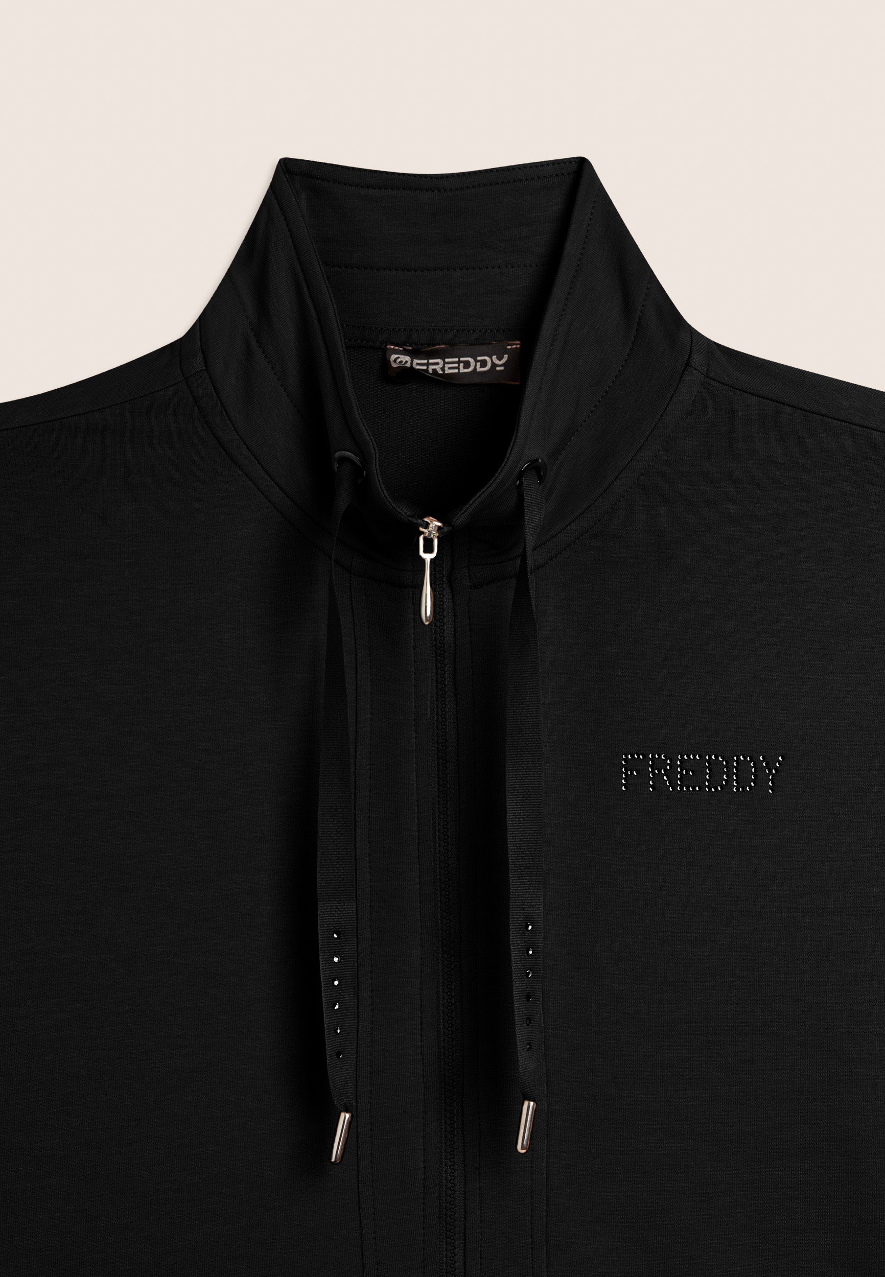 sweat-zipp-freddy-col-haut-logo-freddy-strass image 8