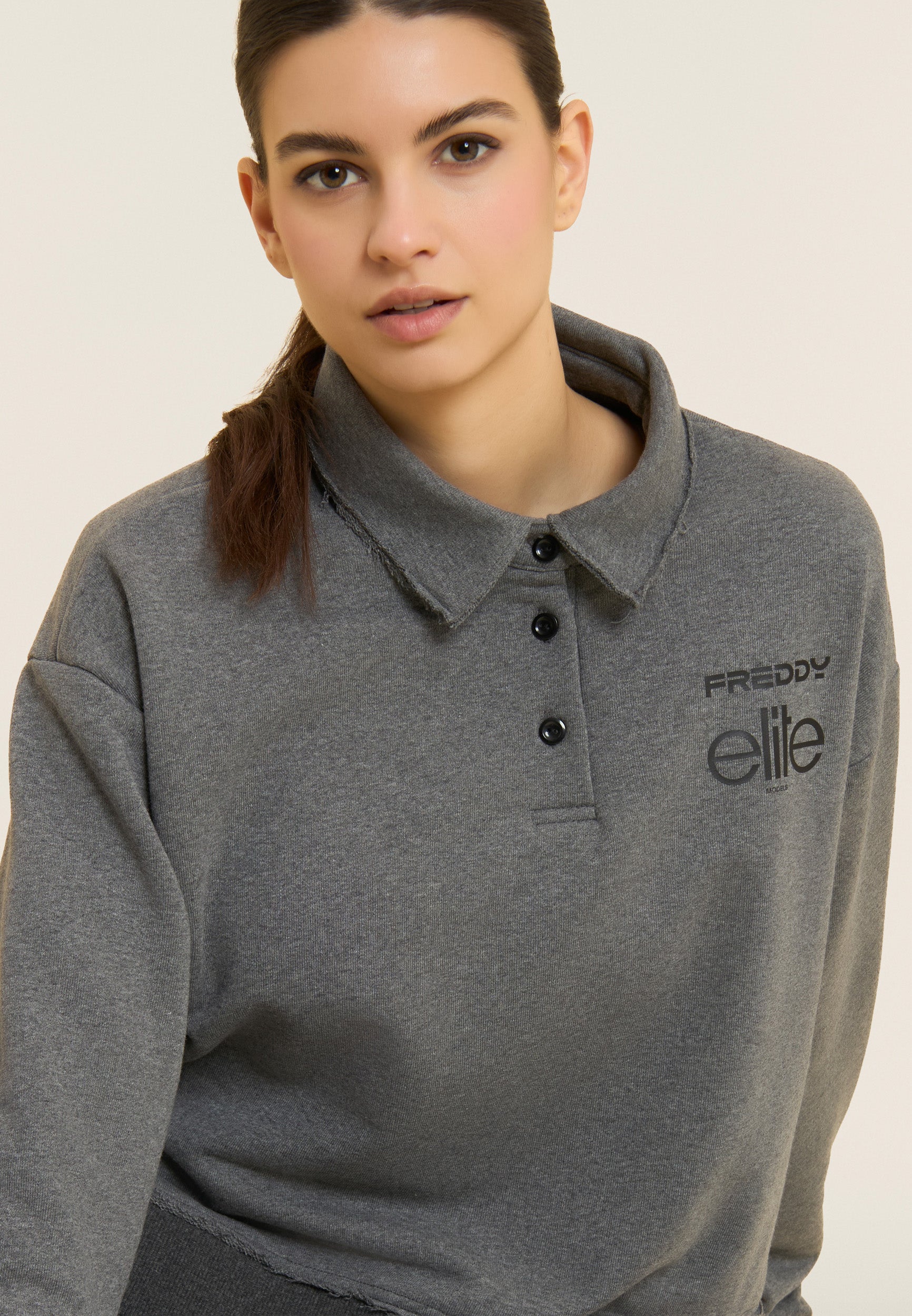 freddy-x-elite-sweat-cropped-femme-m-lange-col-polo image 4