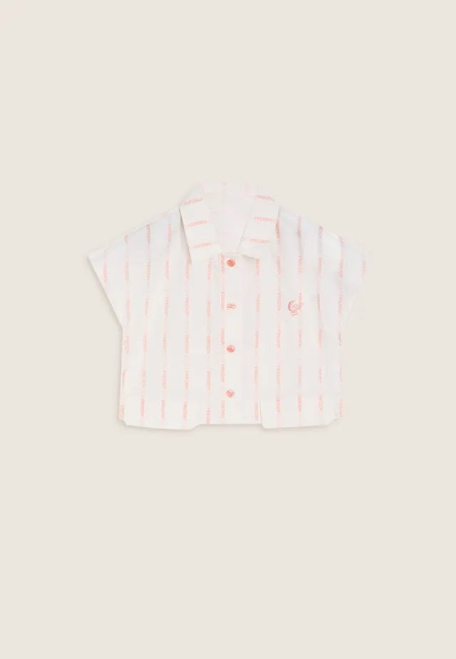 freddy-camicetta-blouse-fille-cropped-rayures-logot-es image 1
