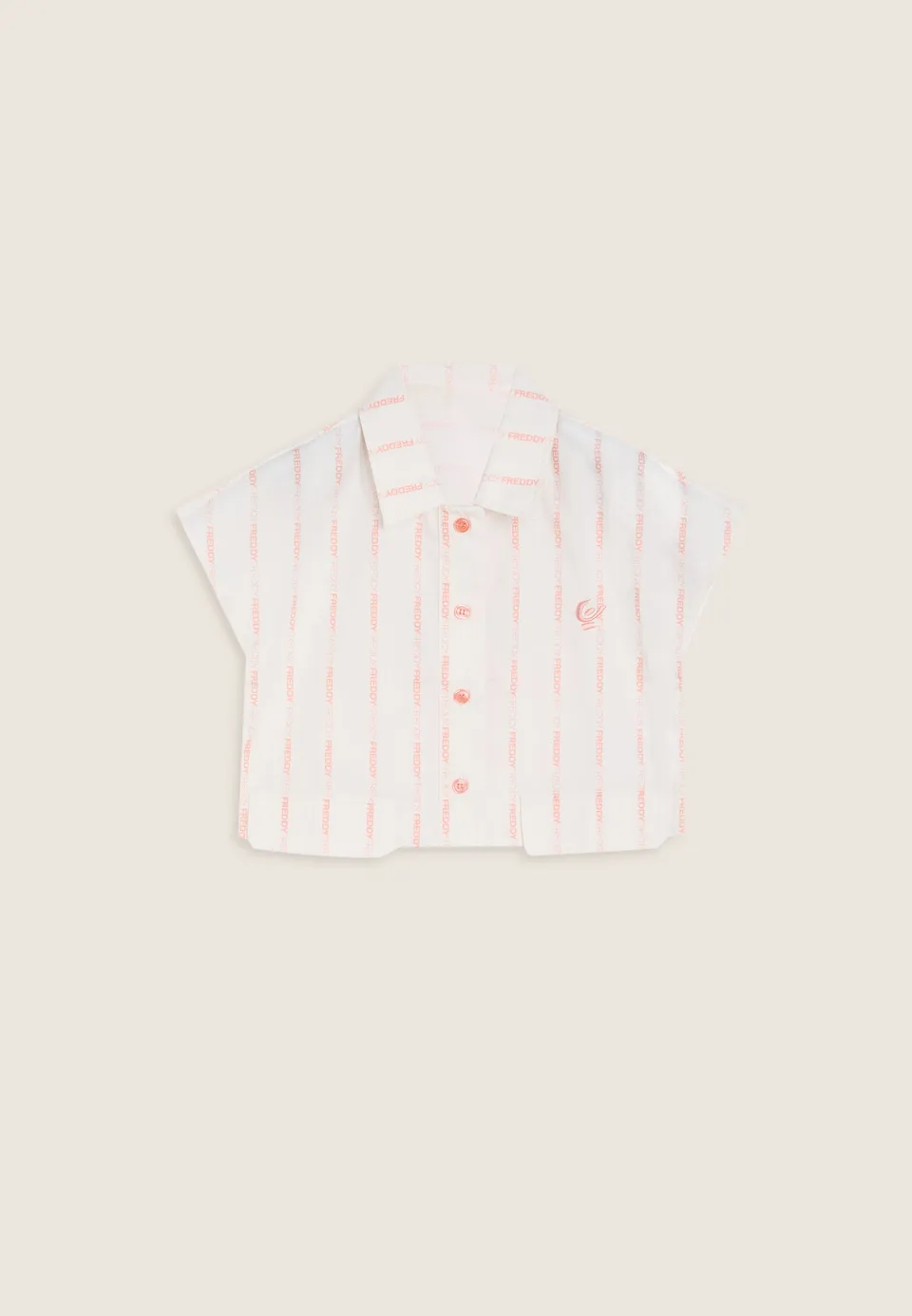 freddy-camicetta-blouse-fille-cropped-rayures-logot-es image 1
