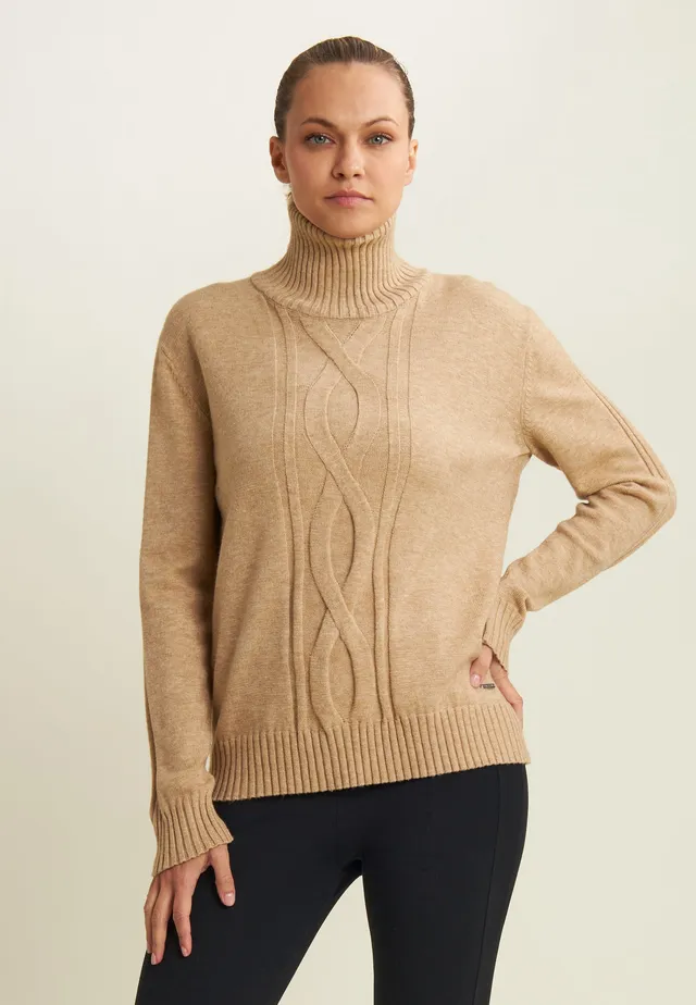 freddy-maglia-tricot-col-haut-tresse-femme image 1