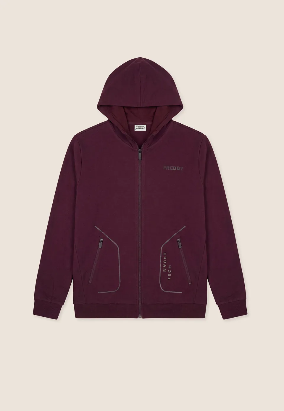 freddy-felpa-uomo-tecnica-cappuccio-zip-wr-up image 1