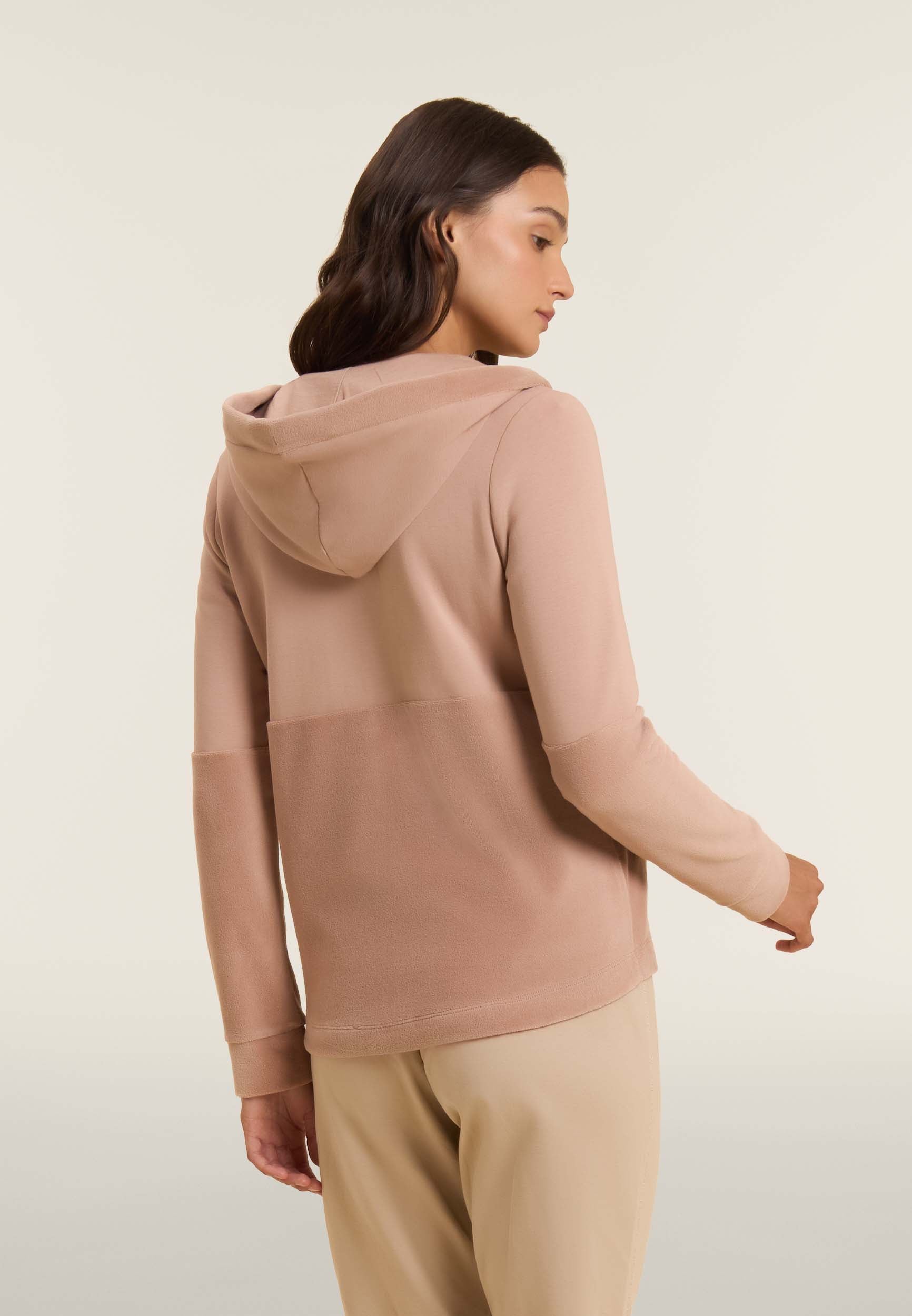 freddy-sweat-femme-capuche-zip-velours-strass-bicolore image 3