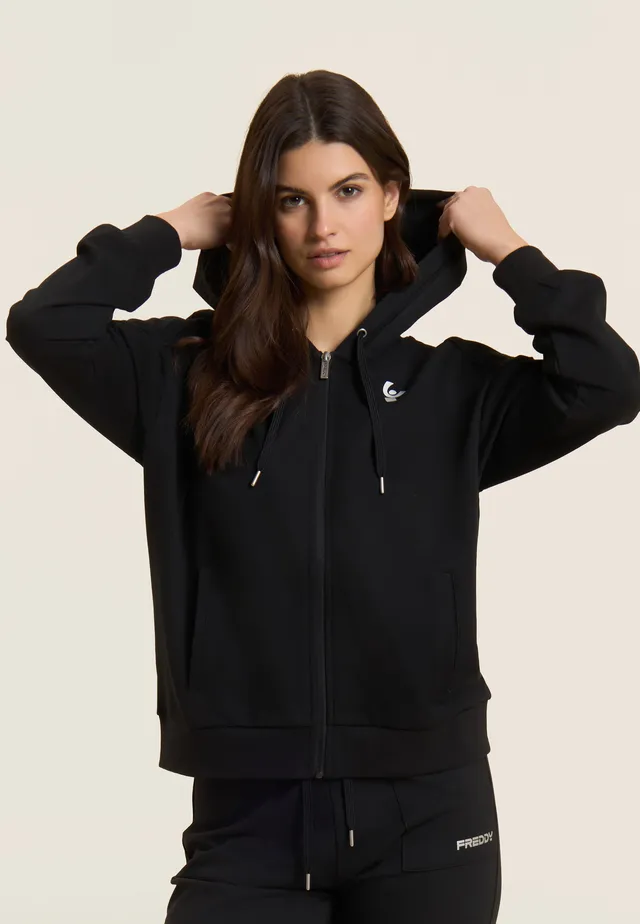 freddy-sweat-zipp-capuche-logo-perl-femme image 1
